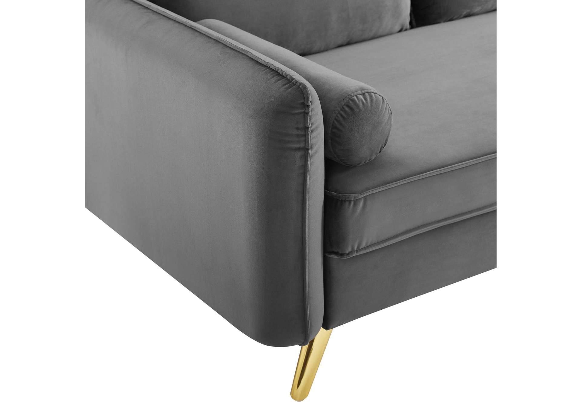 Gray Revive Performance Velvet Sofa,Modway