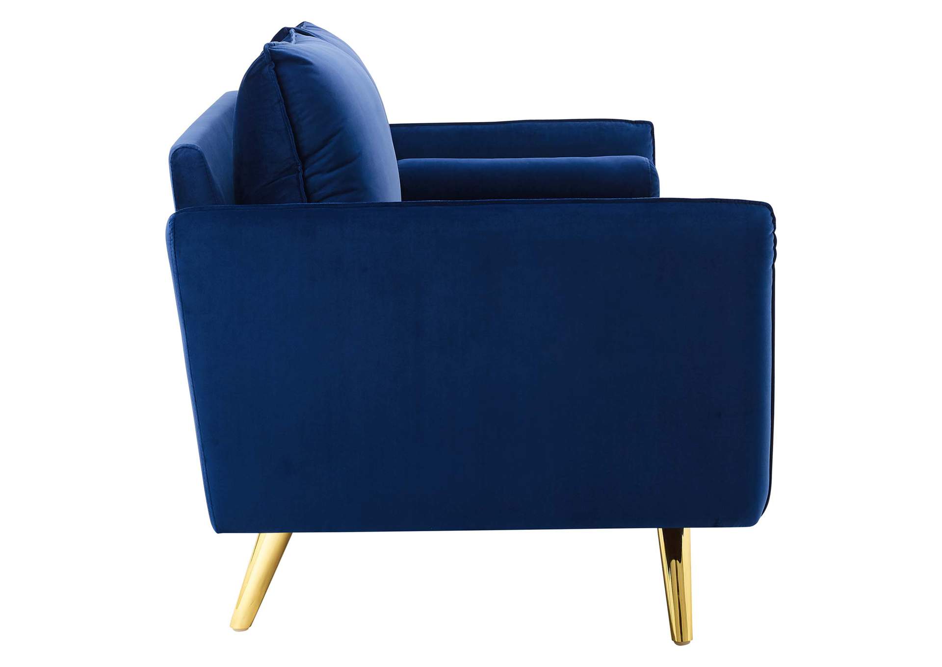 Navy Revive Performance Velvet Sofa,Modway