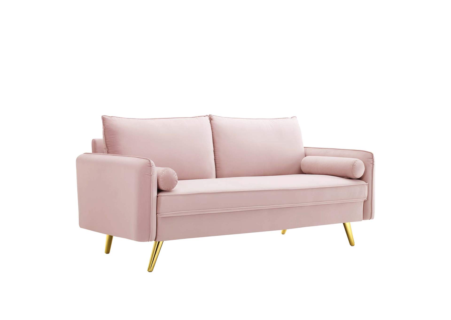 Pink Revive Performance Velvet Sofa,Modway