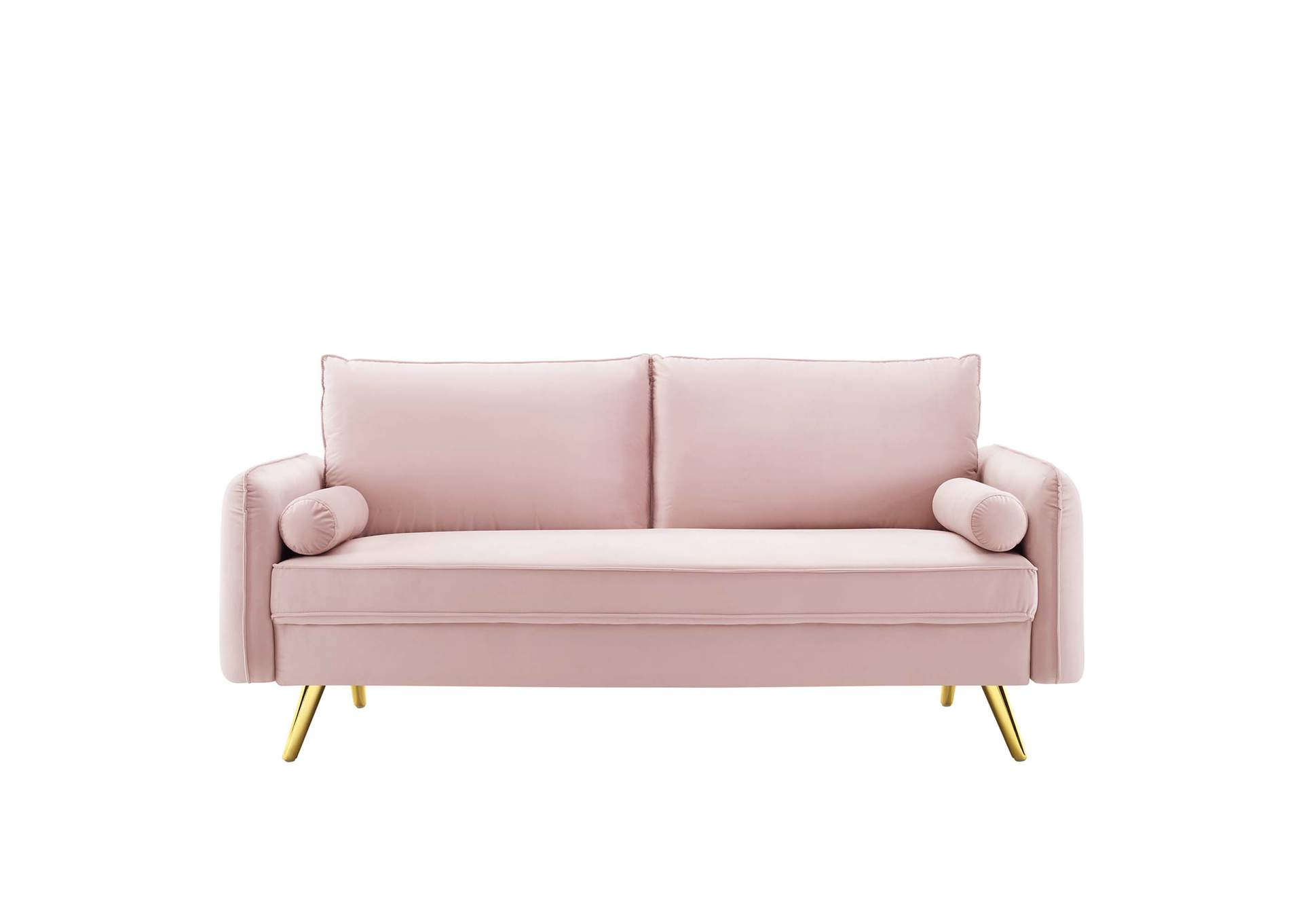 Pink Revive Performance Velvet Sofa,Modway