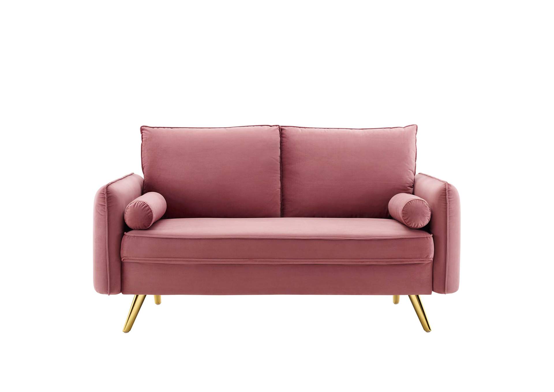 Dusty Rose Revive Performance Velvet Loveseat,Modway
