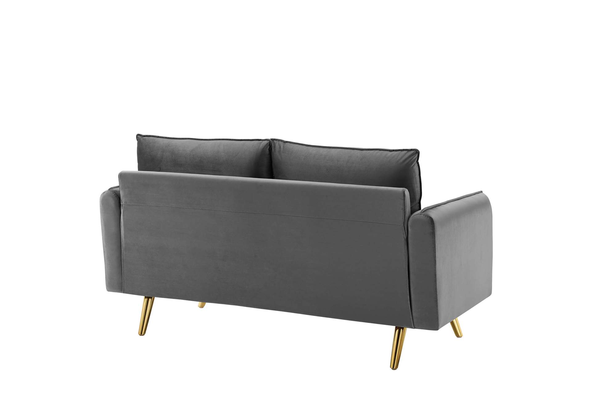 Gray Revive Performance Velvet Loveseat,Modway