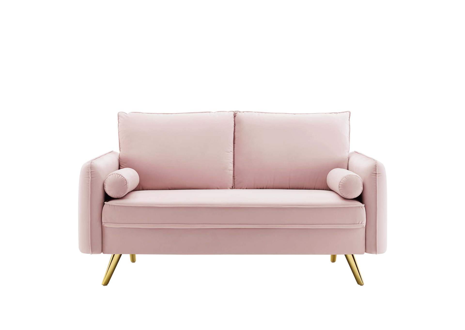 Pink Revive Performance Velvet Loveseat,Modway