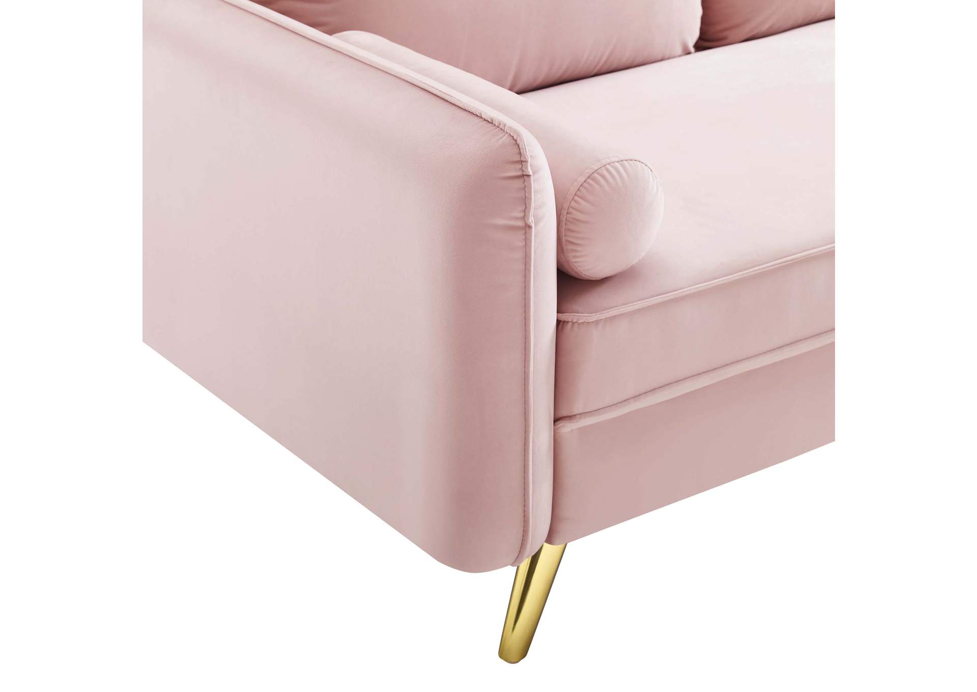 Pink Revive Performance Velvet Loveseat,Modway