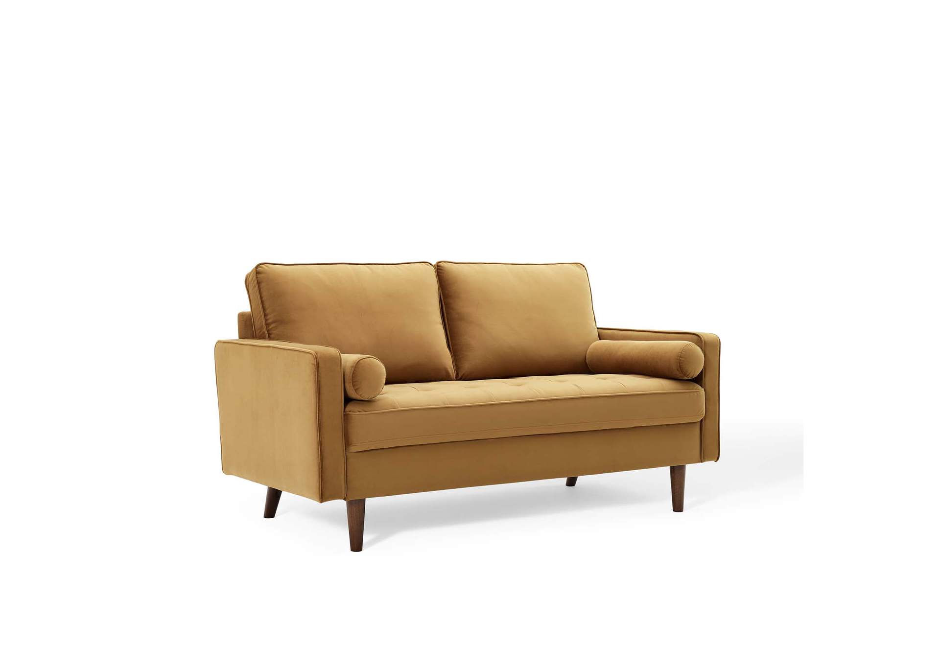Cognac Valour Performance Velvet Loveseat,Modway