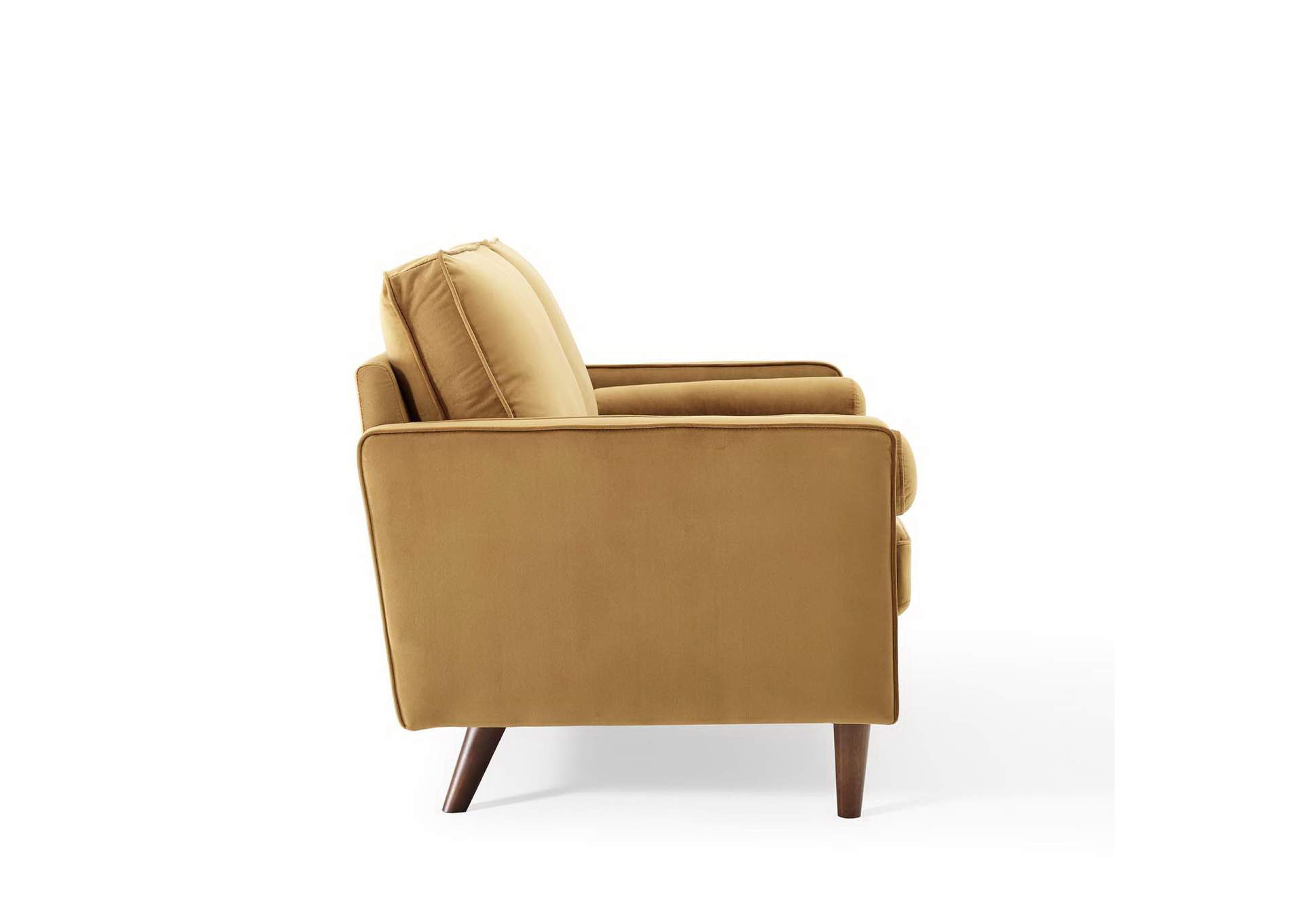 Cognac Valour Performance Velvet Loveseat,Modway