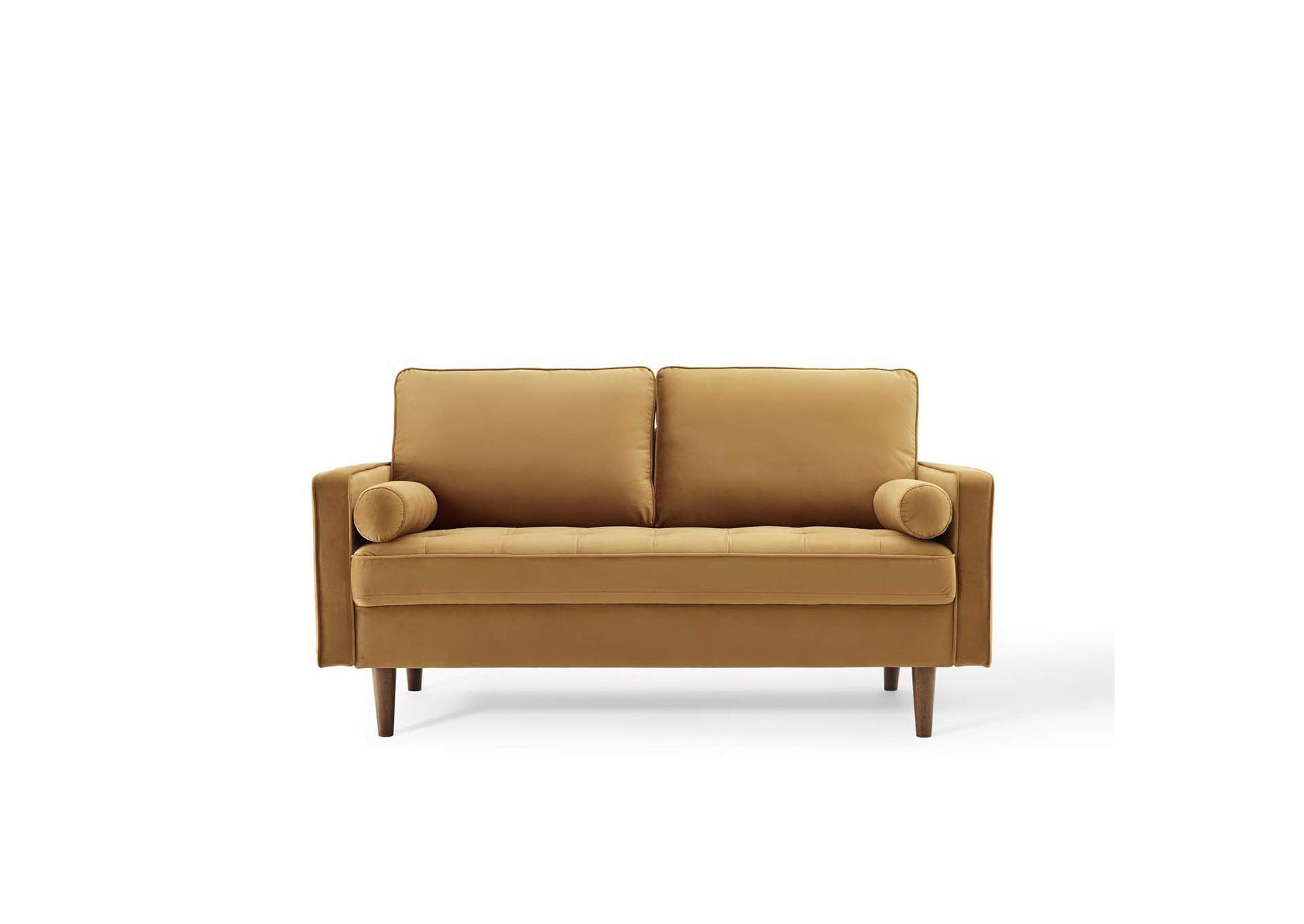 Cognac Valour Performance Velvet Loveseat,Modway