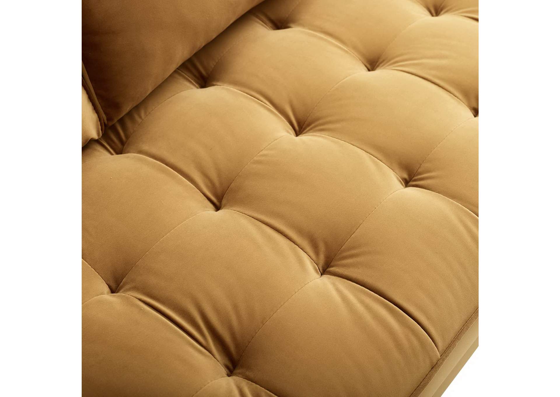 Cognac Valour Performance Velvet Loveseat,Modway