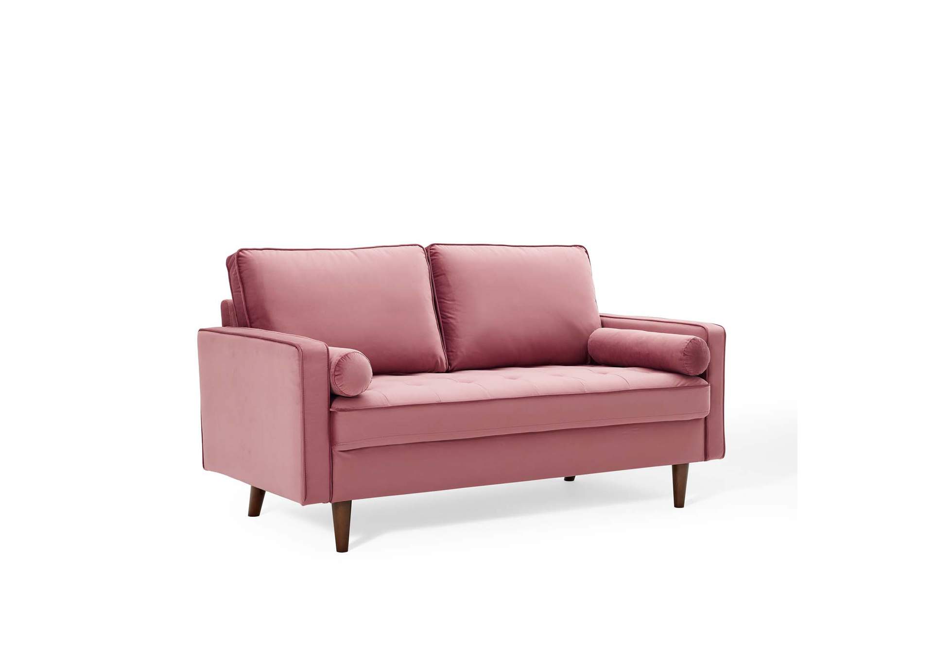 Dusty Rose Valour Performance Velvet Loveseat,Modway