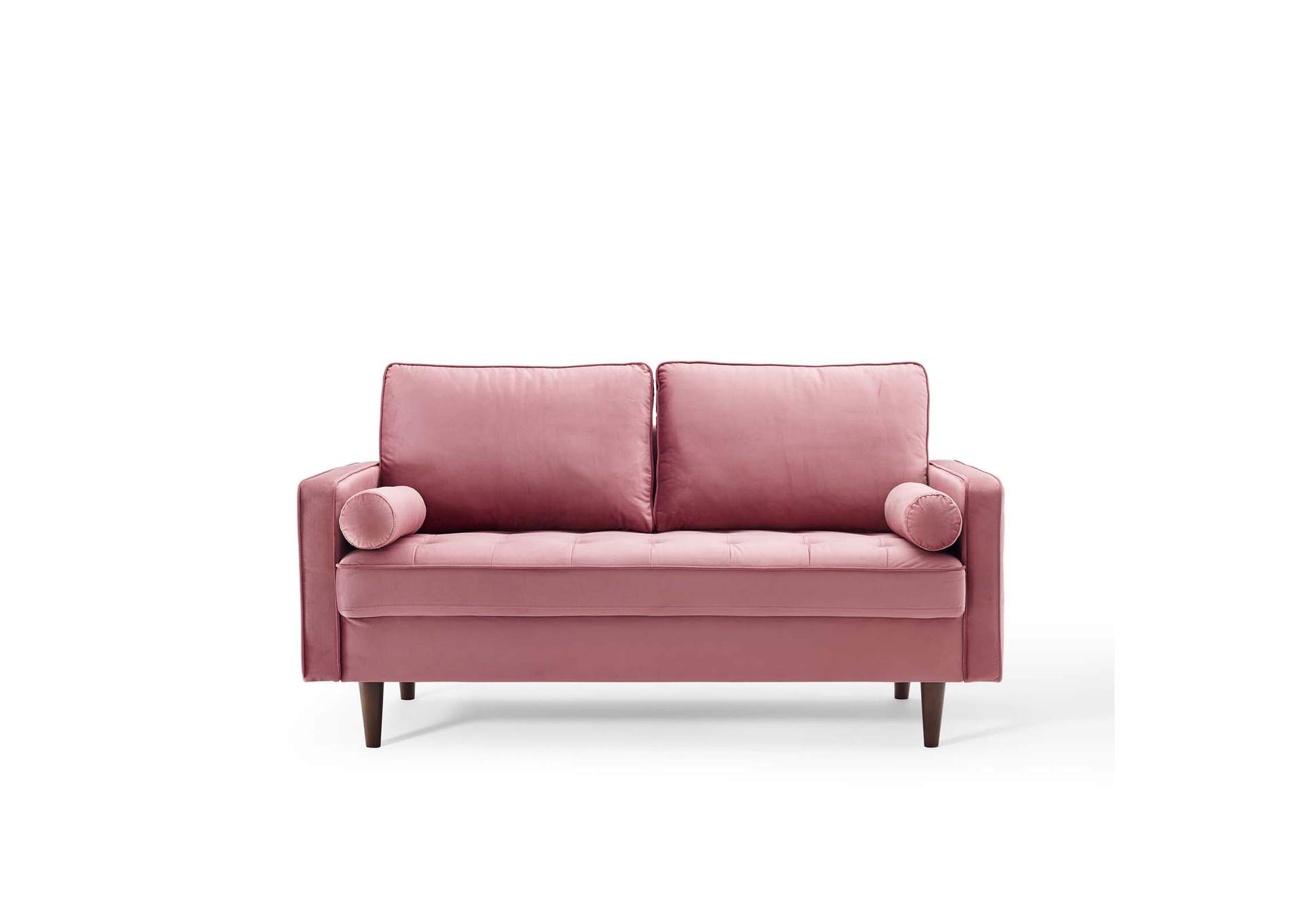 Dusty Rose Valour Performance Velvet Loveseat,Modway
