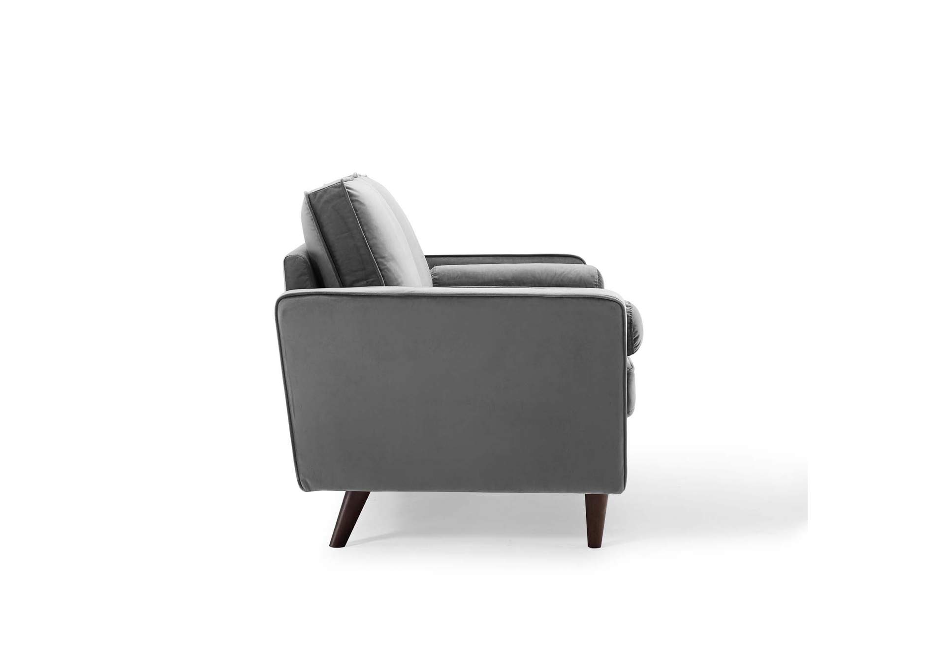 Gray Valour Performance Velvet Loveseat,Modway