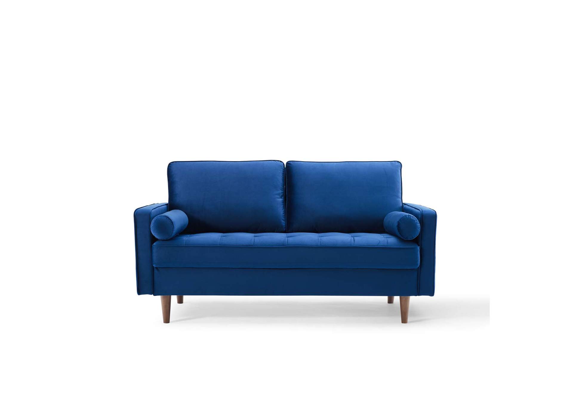 Navy Valour Performance Velvet Loveseat,Modway