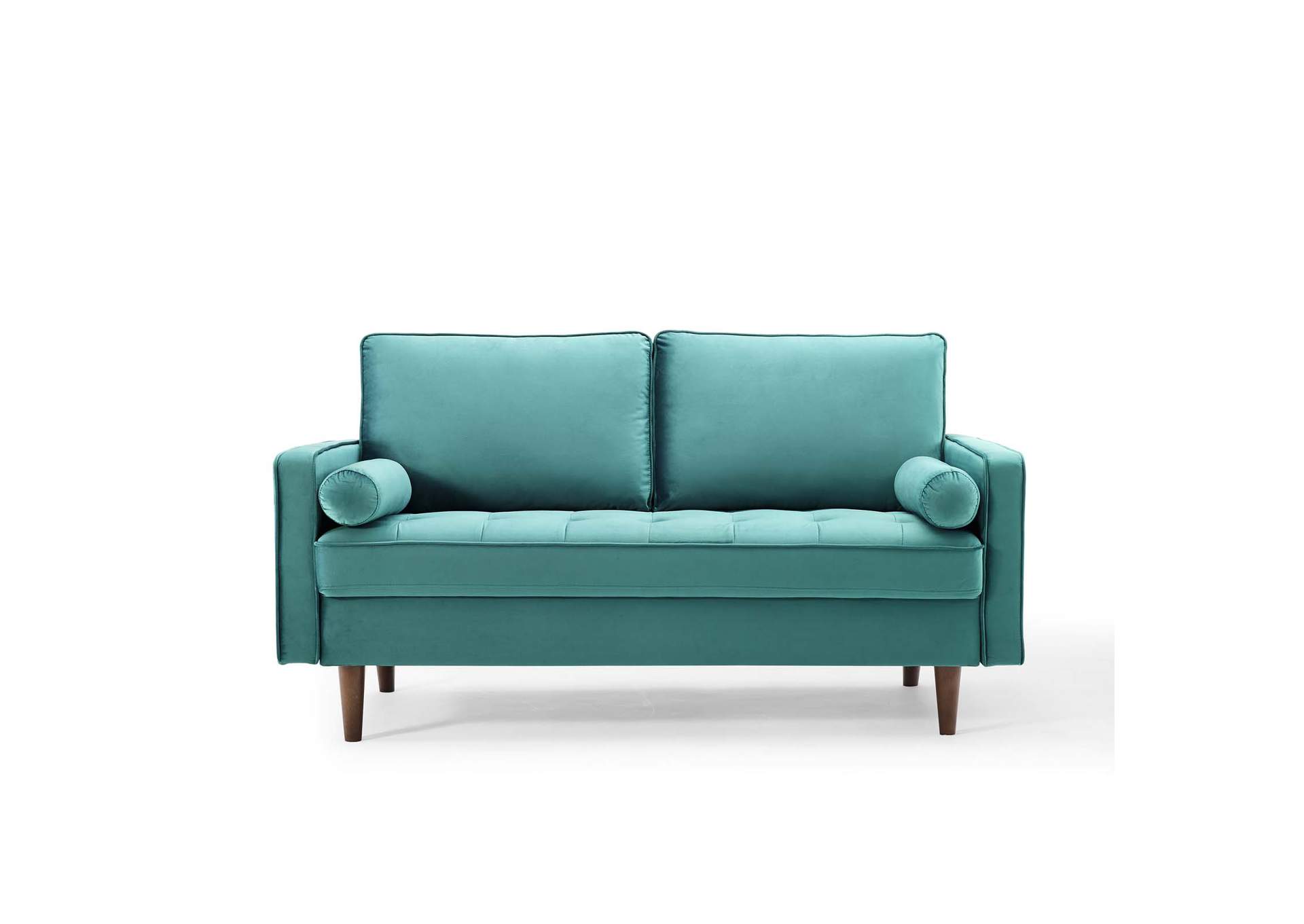 Teal Valour Performance Velvet Loveseat,Modway