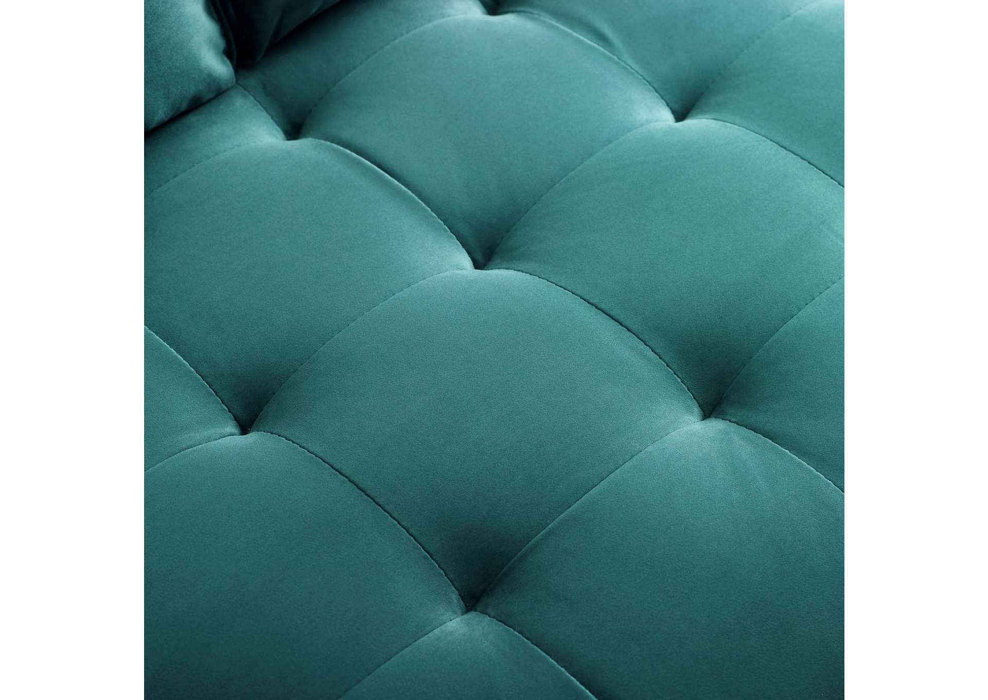 Teal Valour Performance Velvet Loveseat,Modway