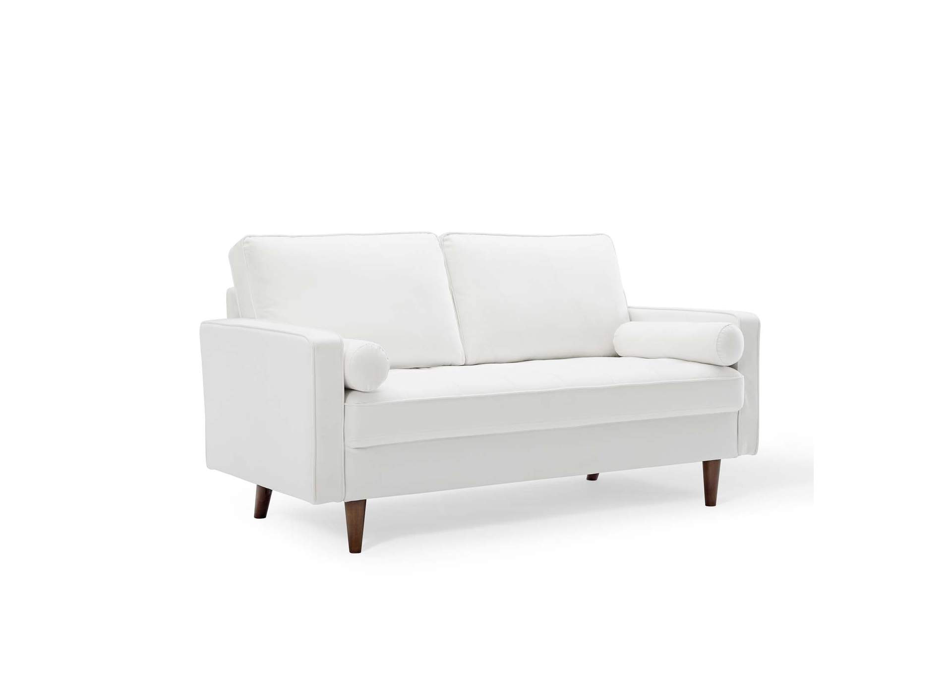 White Valour Performance Velvet Loveseat,Modway