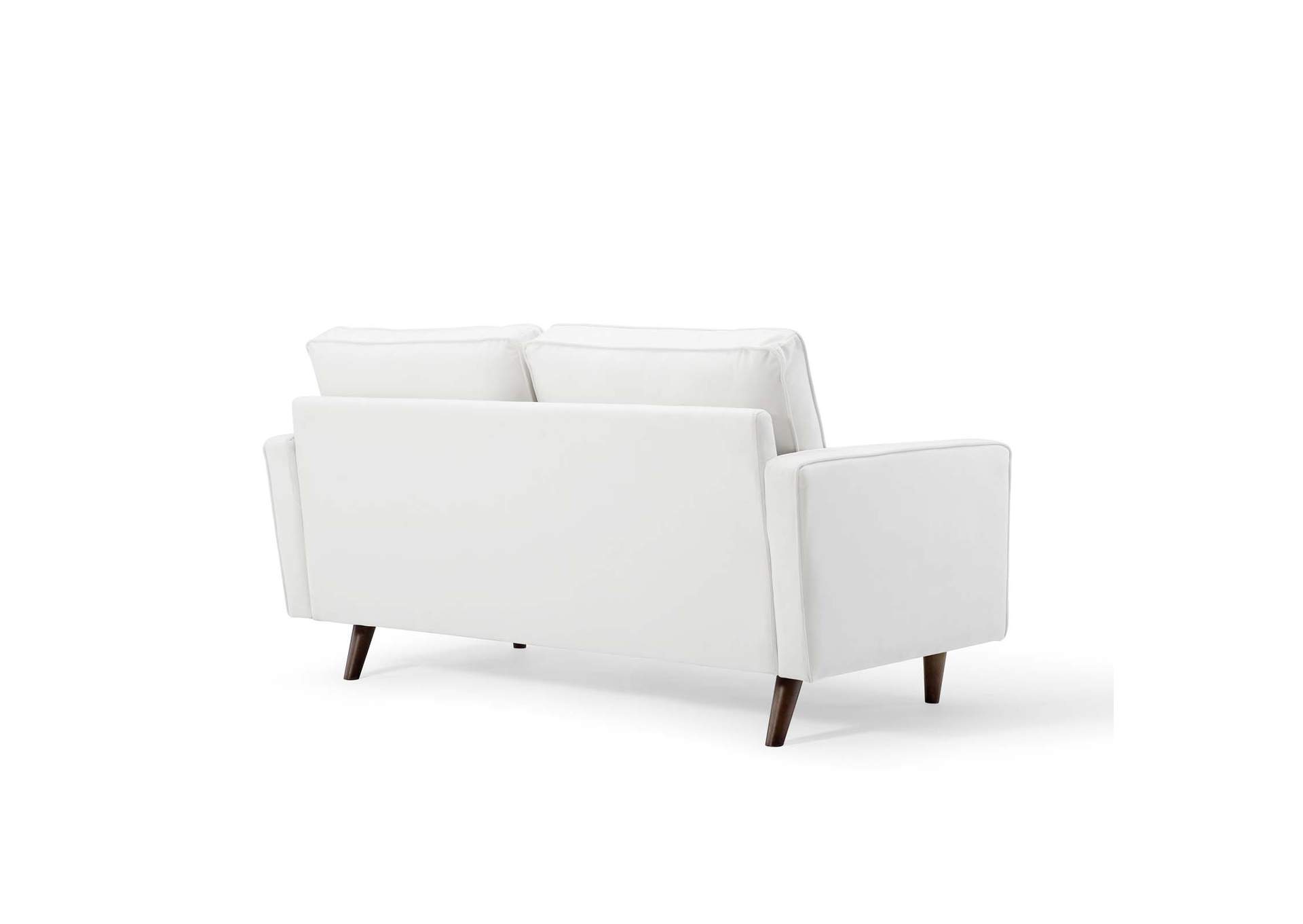 White Valour Performance Velvet Loveseat,Modway