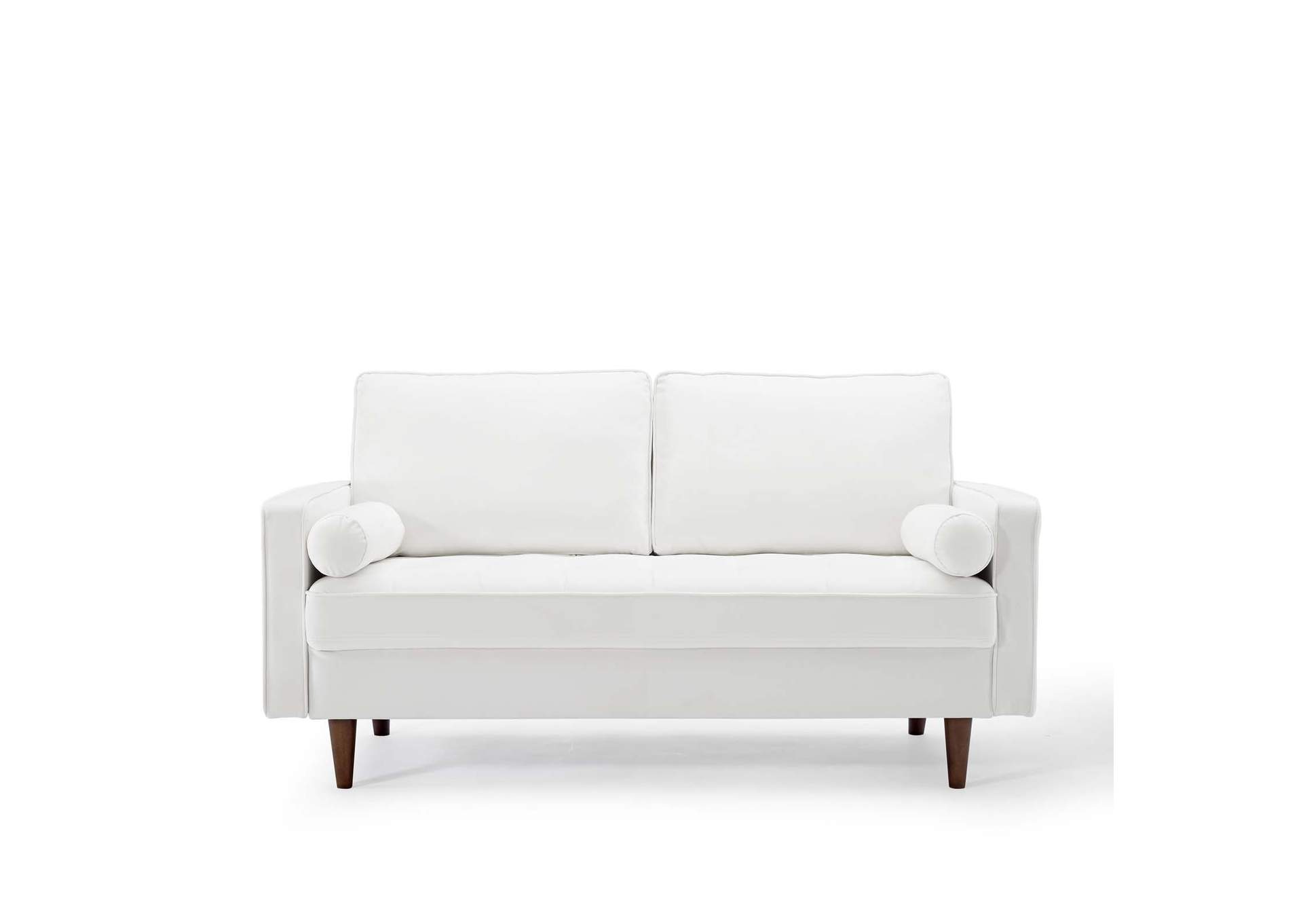 White Valour Performance Velvet Loveseat,Modway