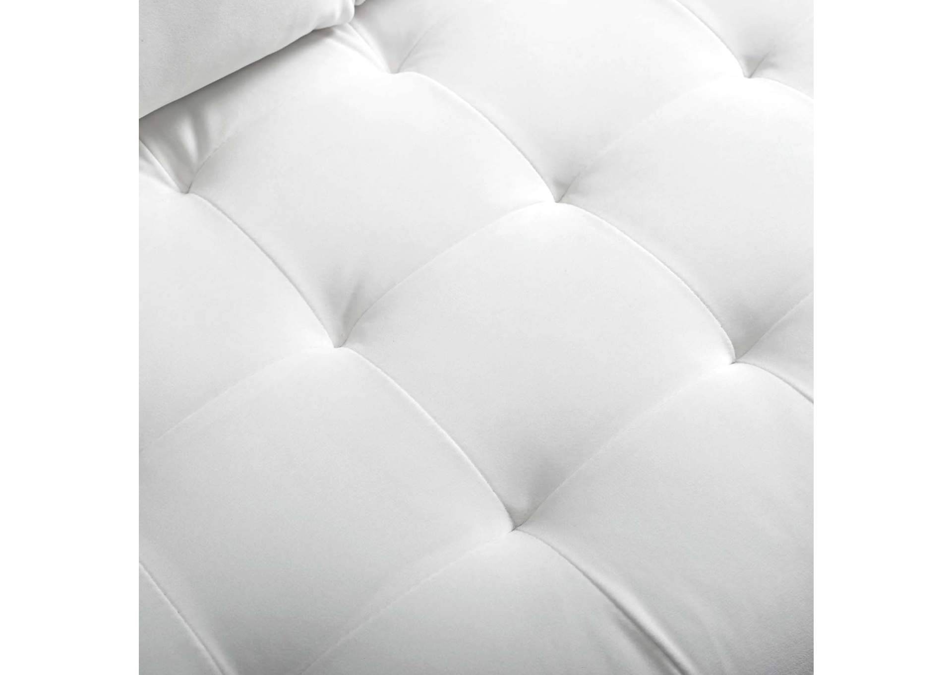 White Valour Performance Velvet Loveseat,Modway