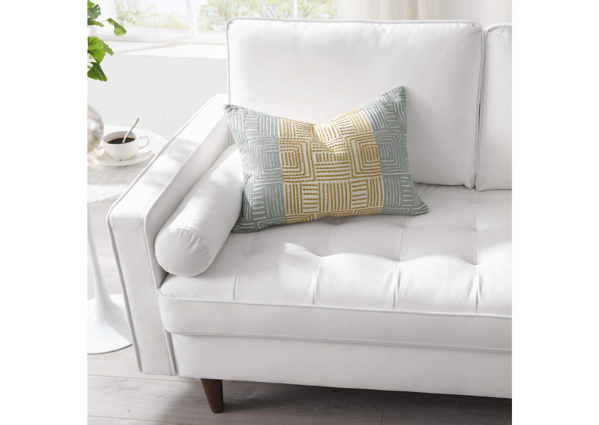 White Valour Performance Velvet Loveseat,Modway