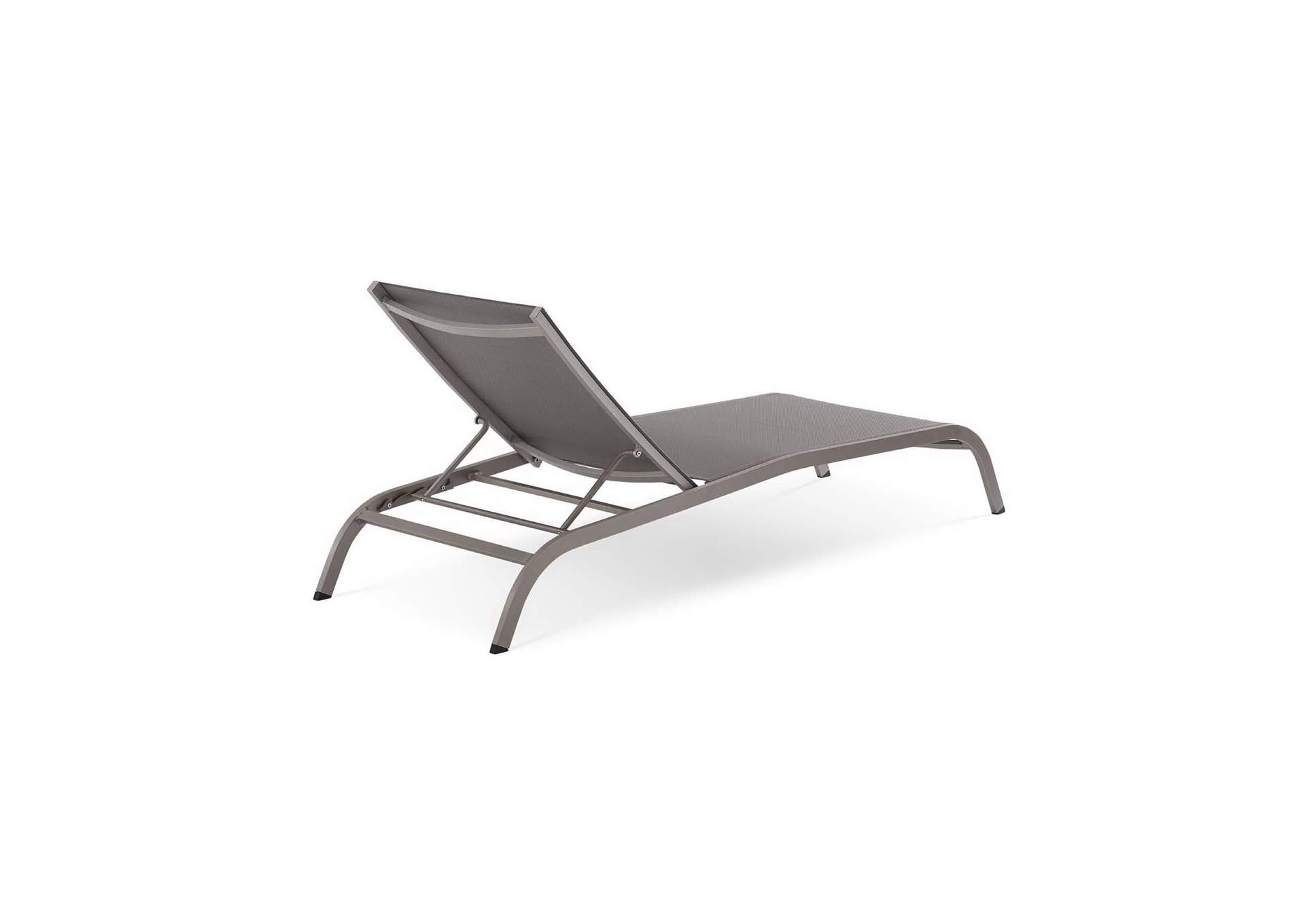 Gray Savannah Outdoor Patio Mesh Chaise Lounge [Set of 4],Modway