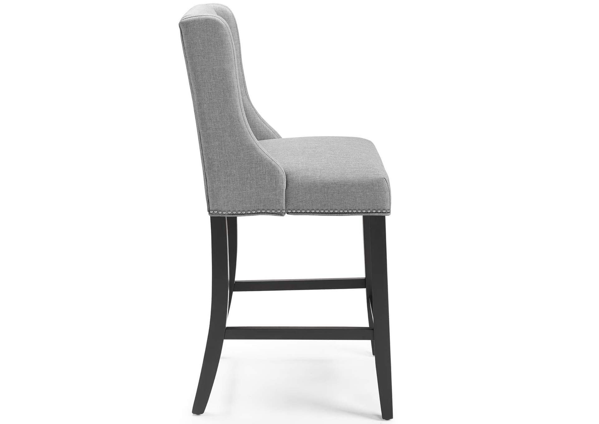 Light Gray Baron Counter Stool Upholstered Fabric [Set of 2],Modway