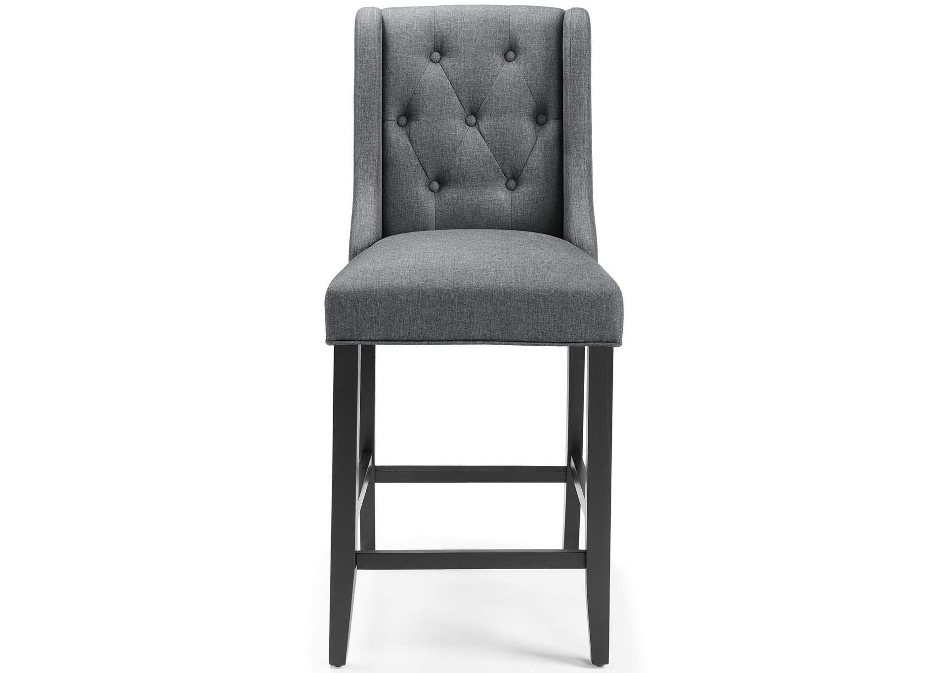 Gray Baronet Counter Bar Stool Upholstered Fabric [Set of 2],Modway