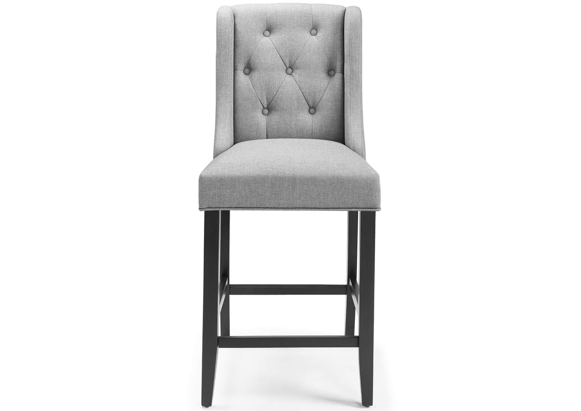 Light Gray Baronet Counter Bar Stool Upholstered Fabric [Set of 2],Modway