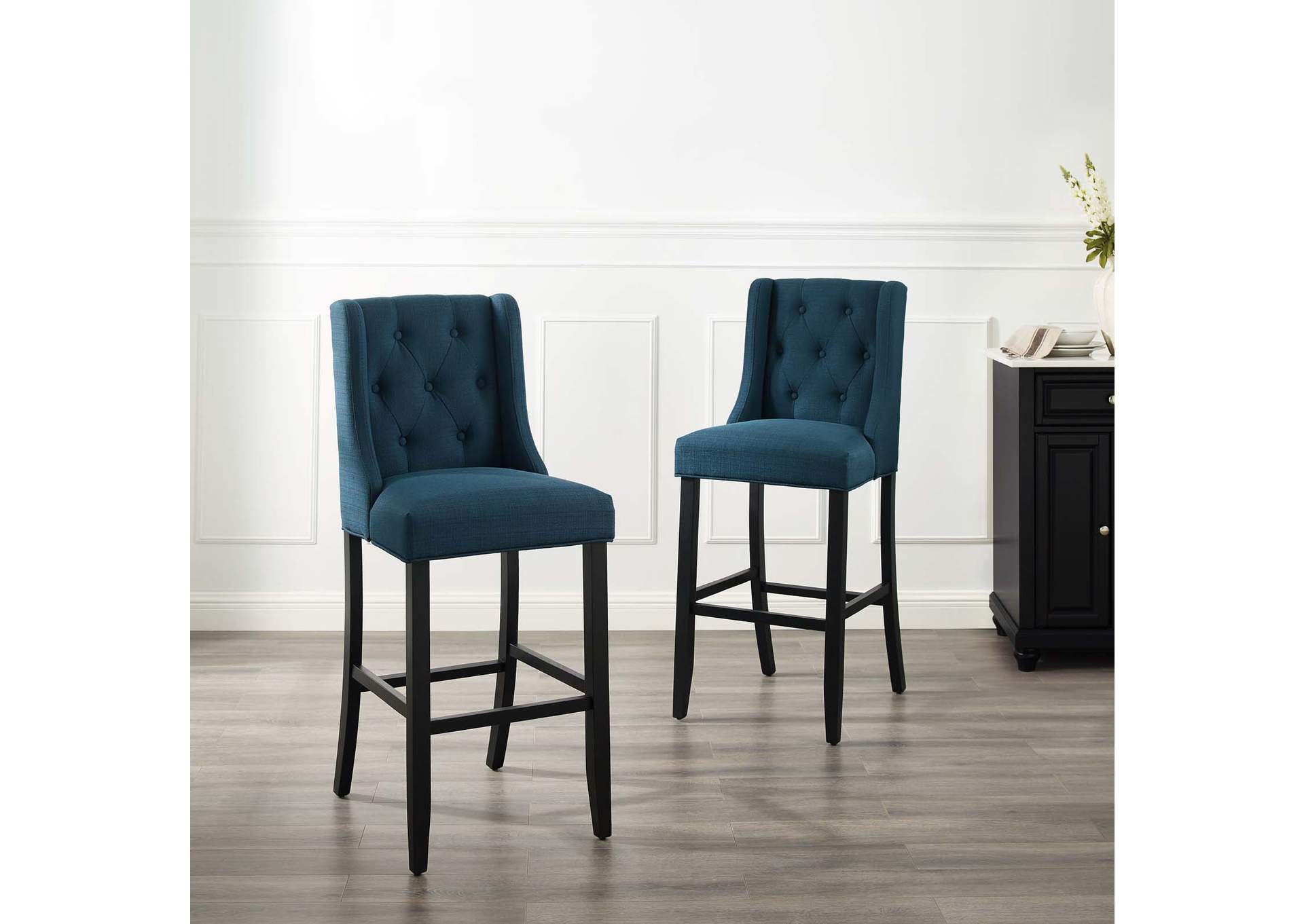 Azure Baronet Bar Stool Upholstered Fabric [Set of 2],Modway