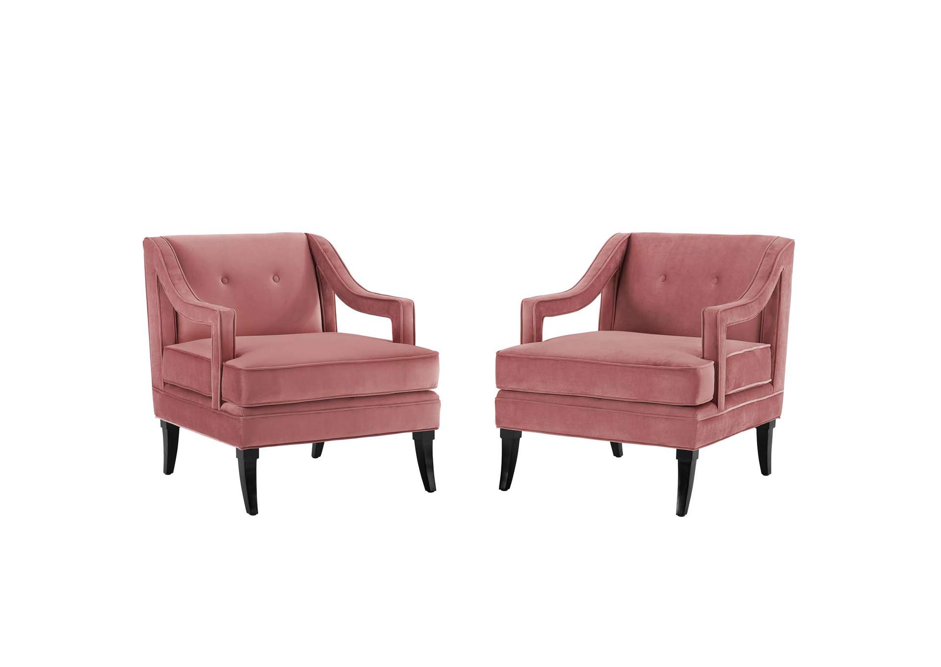 Dusty Rose Concur Living Room Set Performance Velvet [Set of 2],Modway