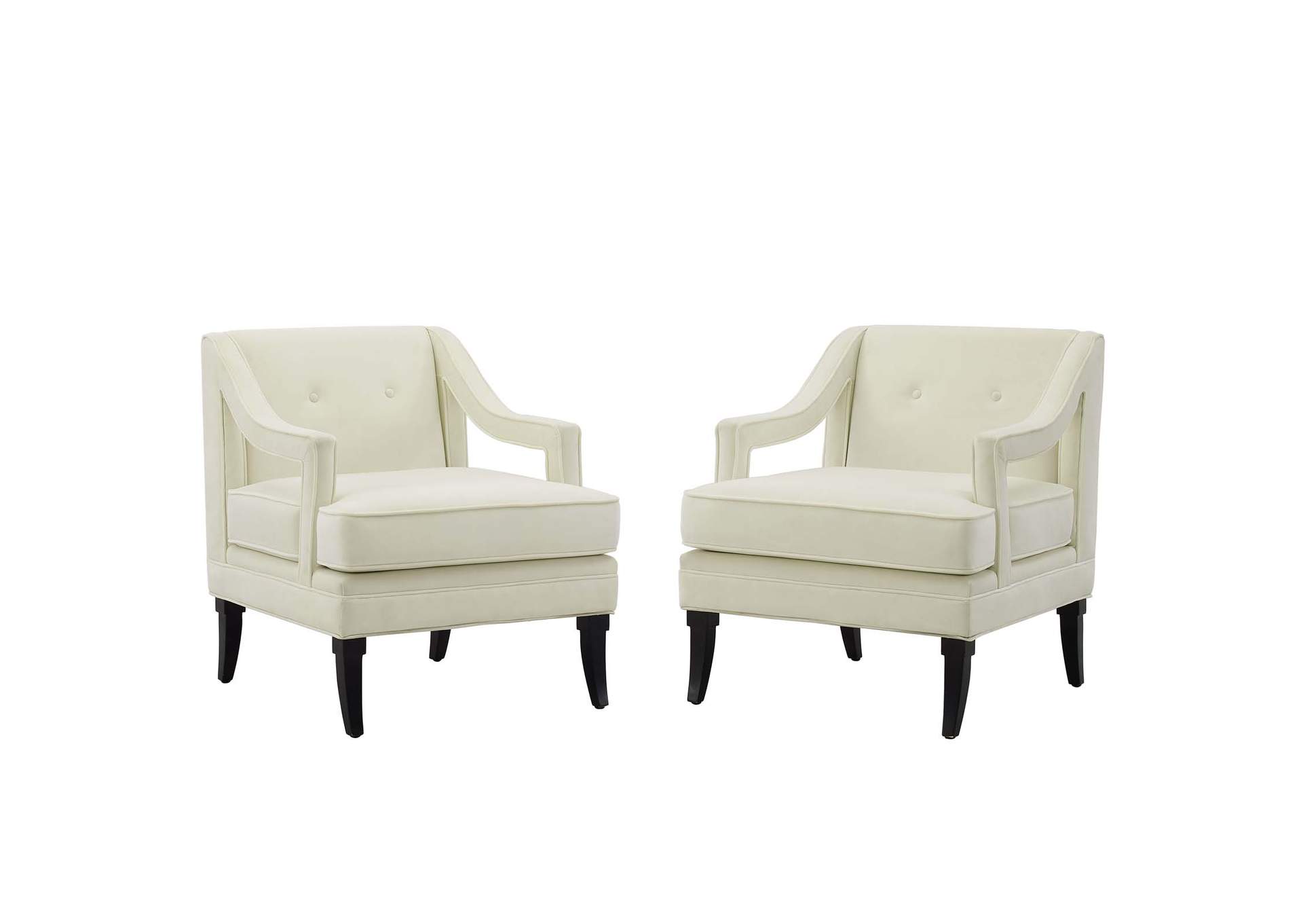 Ivory Concur Living Room Set Performance Velvet [Set of 2],Modway