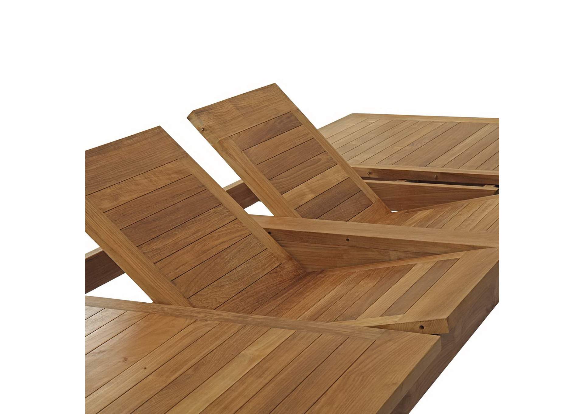Natural White Marina 9 Piece Outdoor Patio Teak Dining Set,Modway