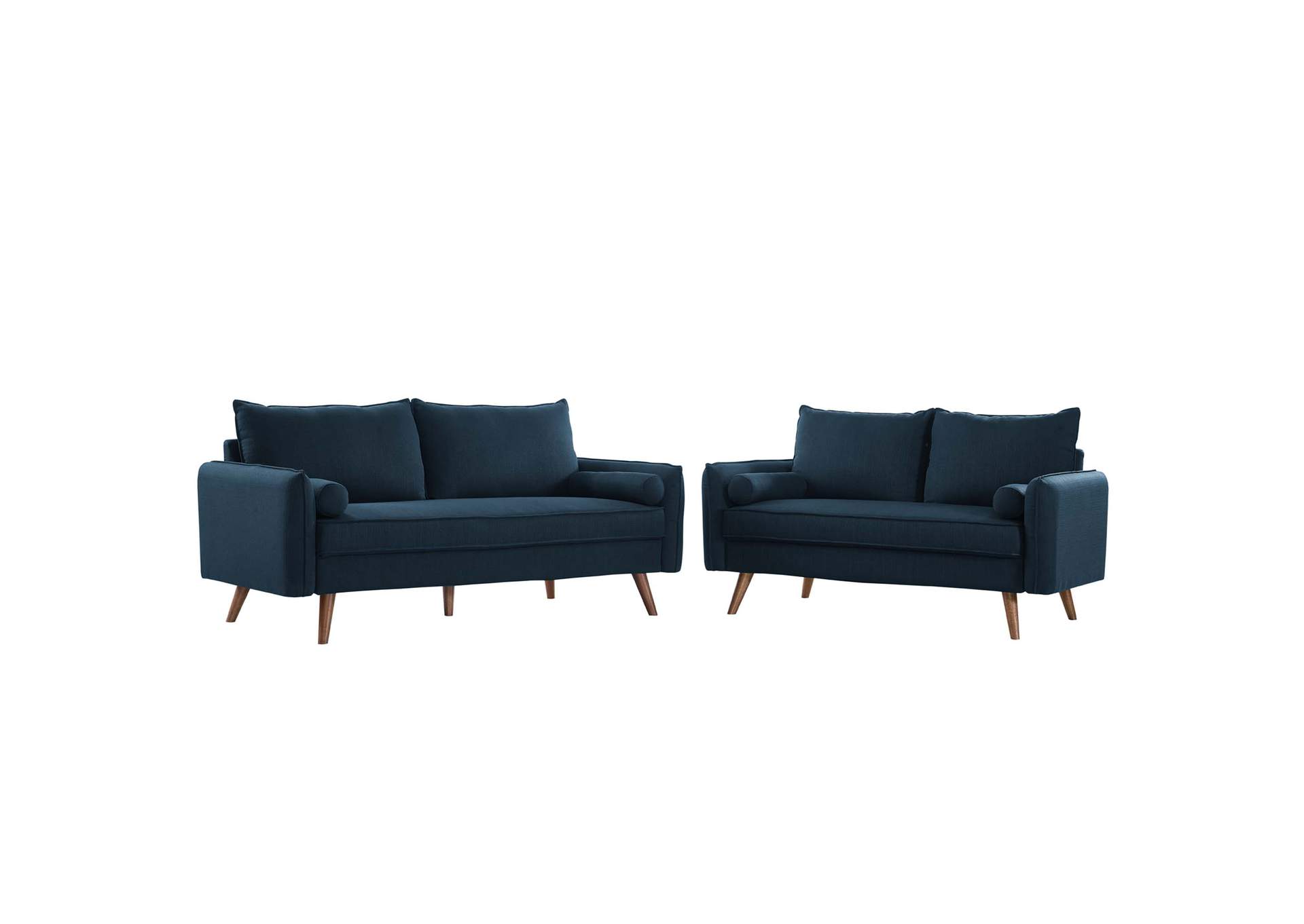 Azure Revive Upholstered Fabric Sofa and Loveseat Set,Modway