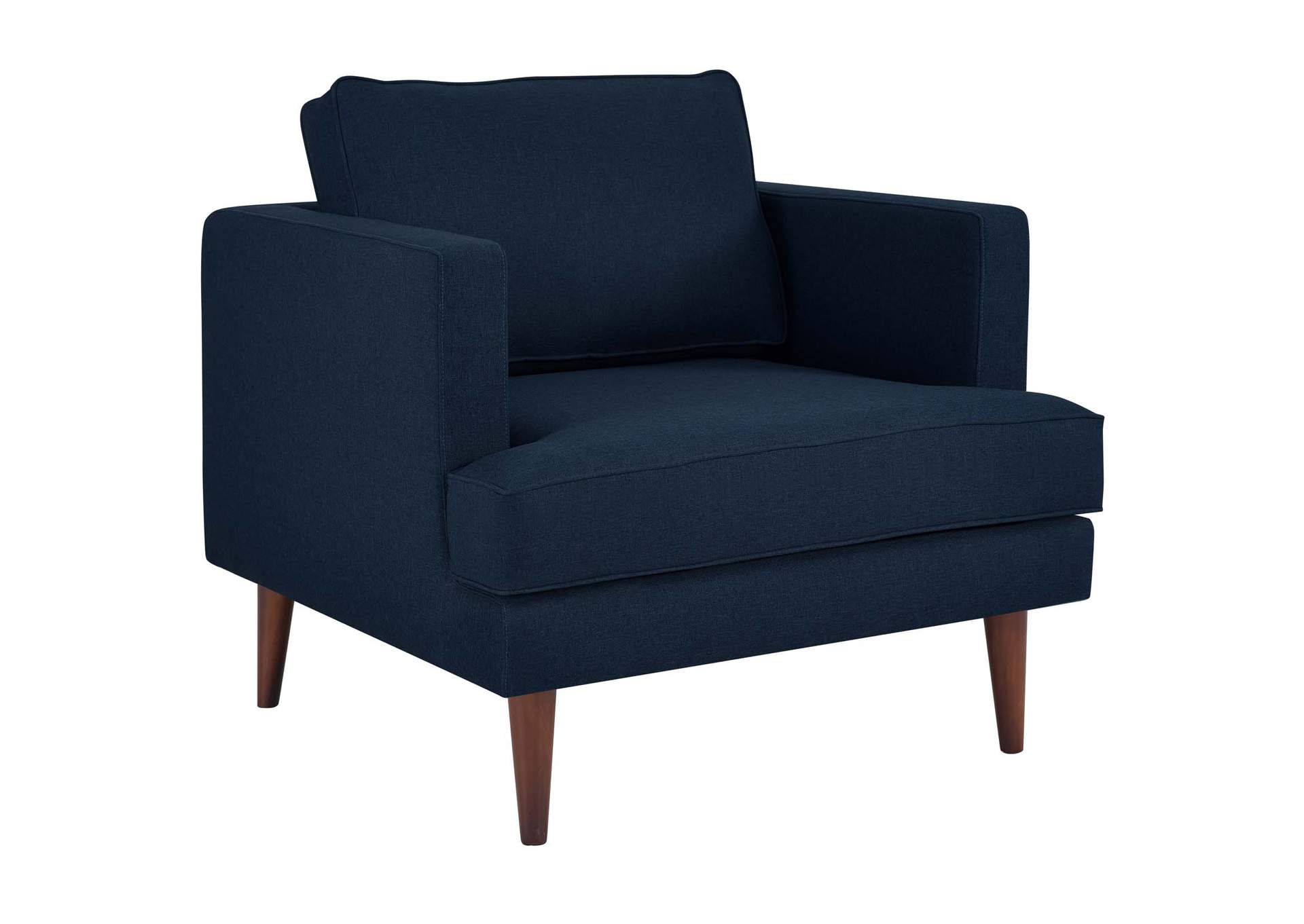 Blue Agile Upholstered Fabric Arm Chair [Set of 2],Modway