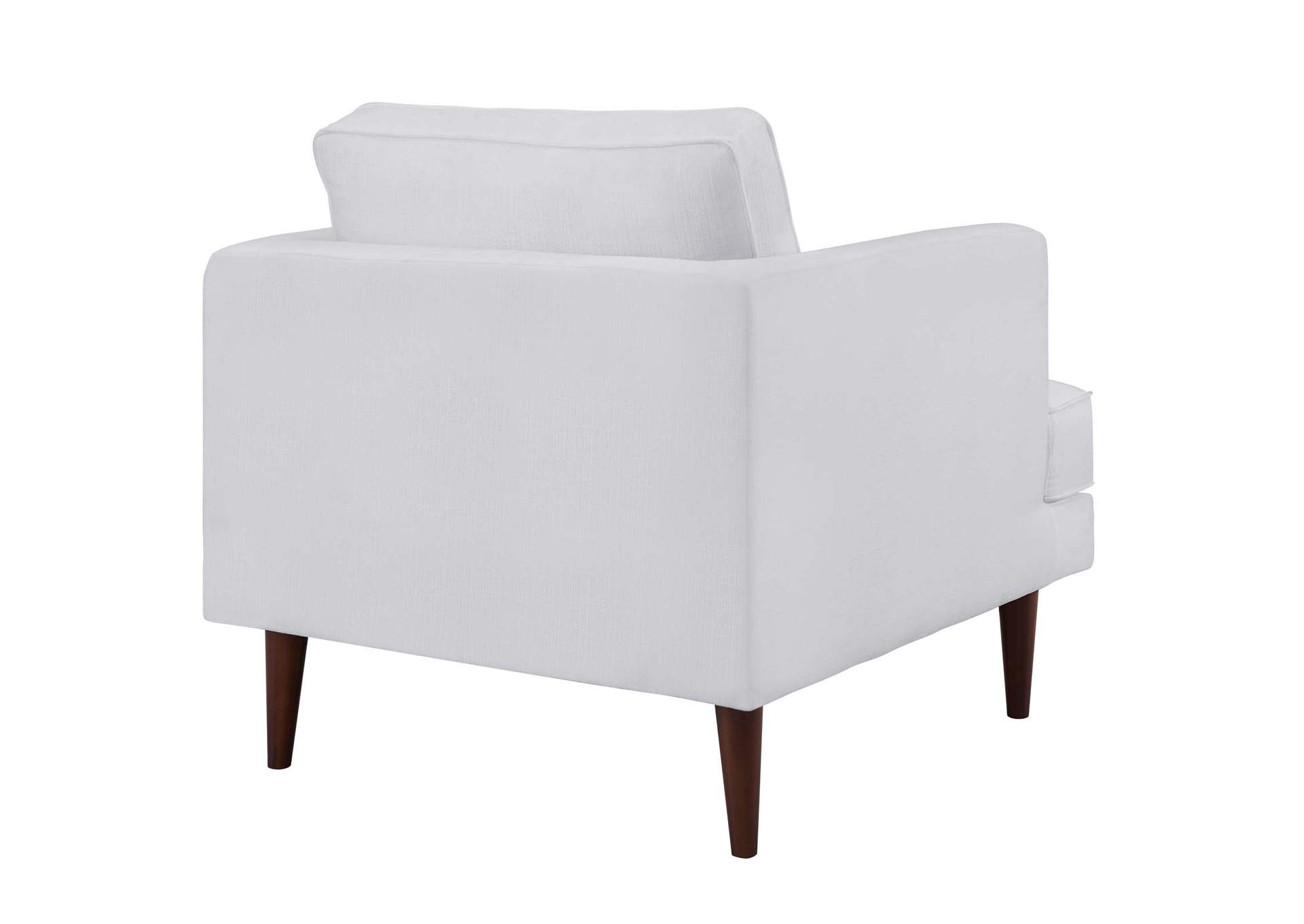 White Agile Upholstered Fabric Arm Chair [Set of 2],Modway