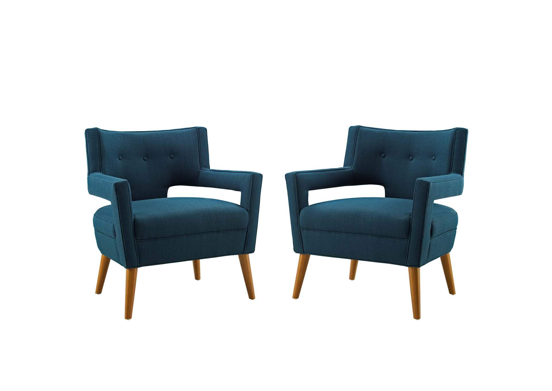 Azure Sheer Upholstered Fabric Arm Chair [Set of 2],Modway