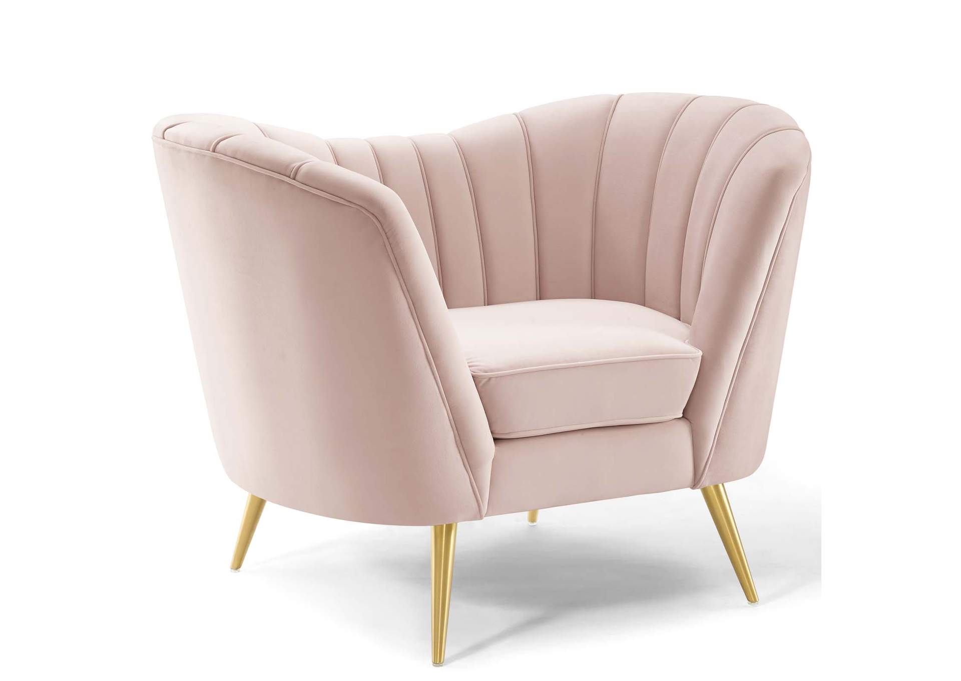 Pink Opportunity Performance Velvet Arm Chair [Set of 2],Modway