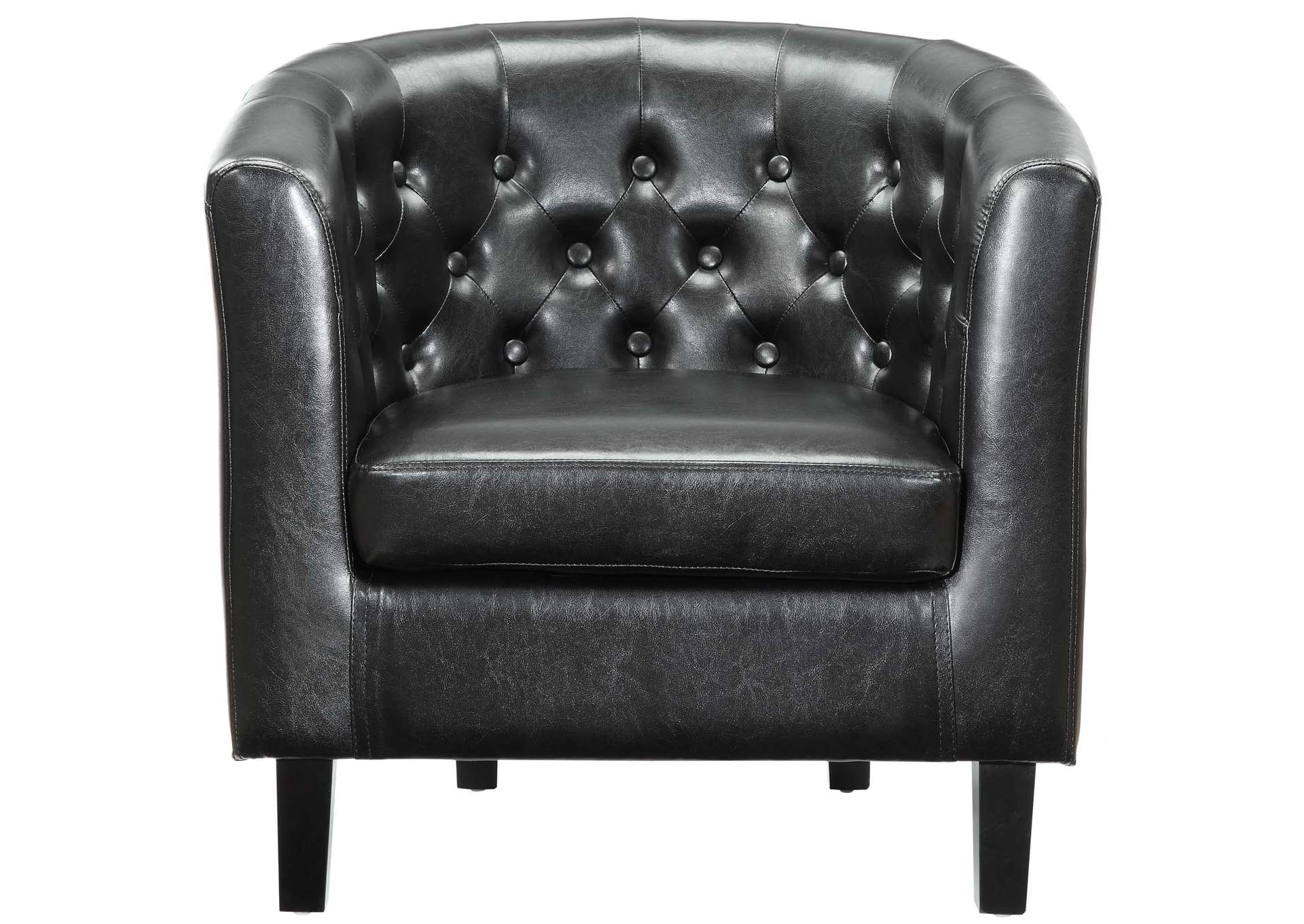 Black Prospect 3 Piece Upholstered Vinyl Set,Modway