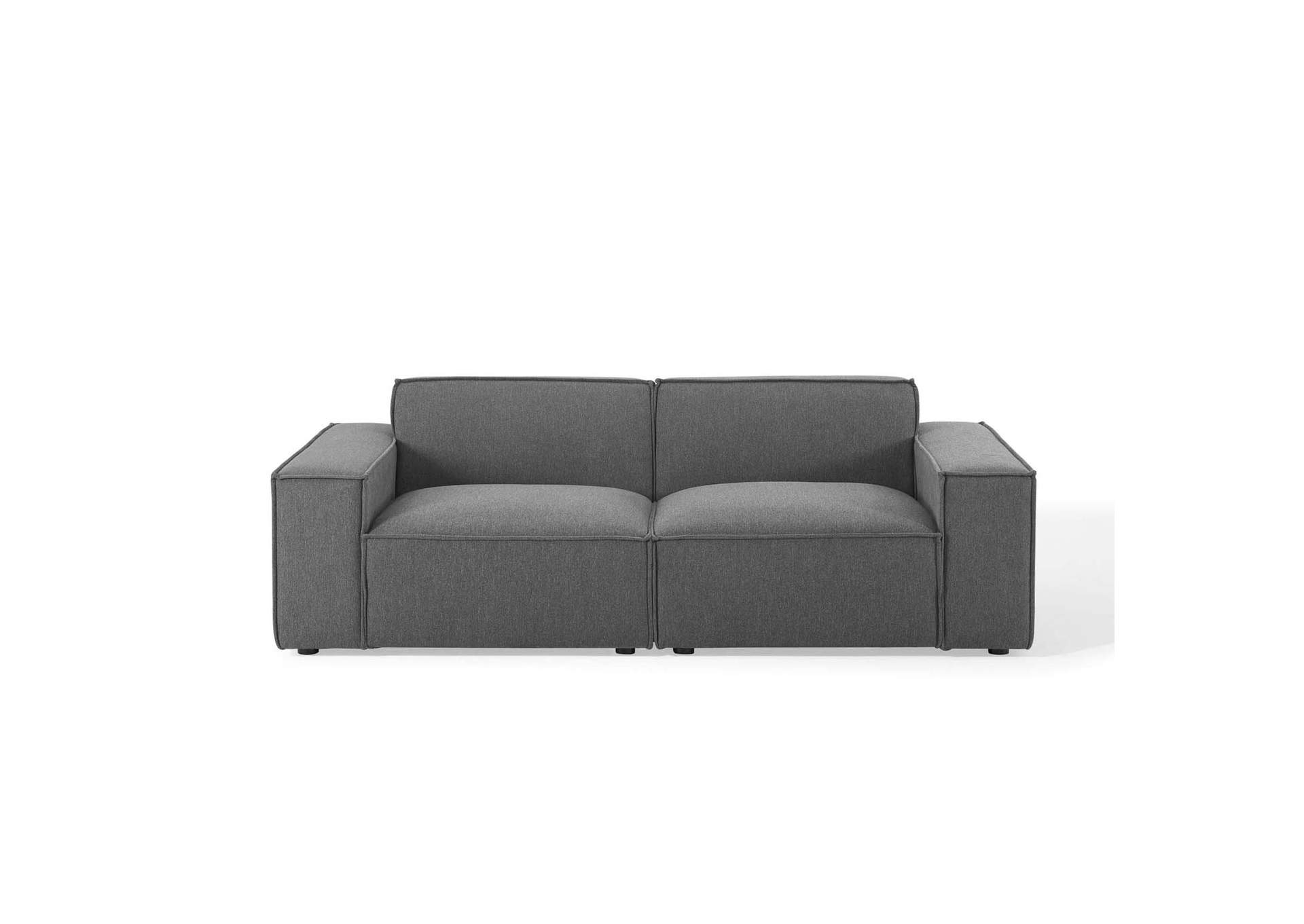 Charcoal Restore 2-Piece Sectional Sofa,Modway