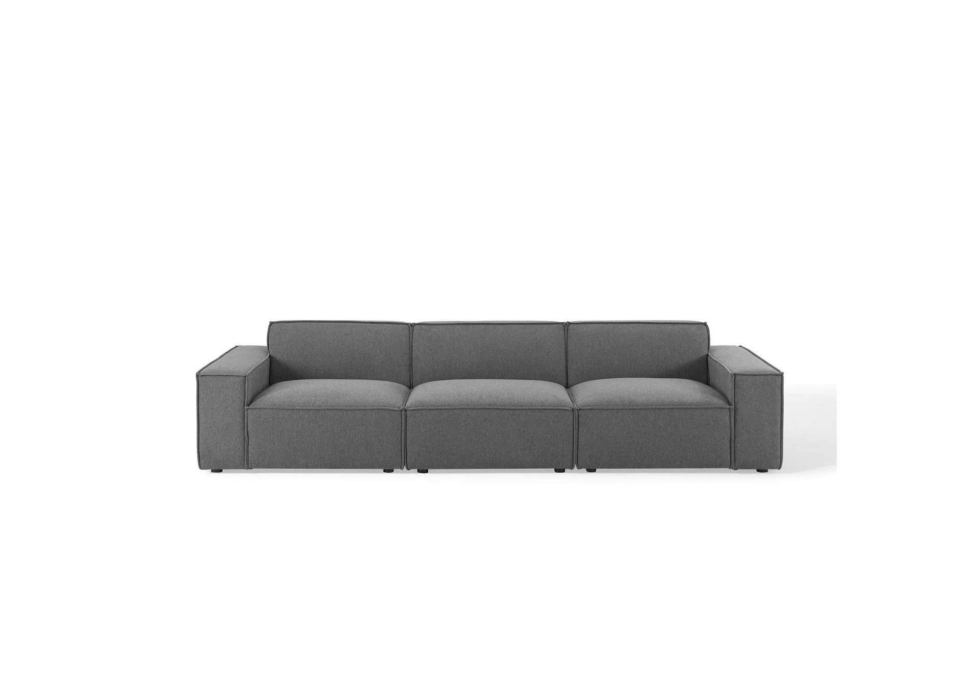 Charcoal Restore 3-Piece Sectional Sofa,Modway