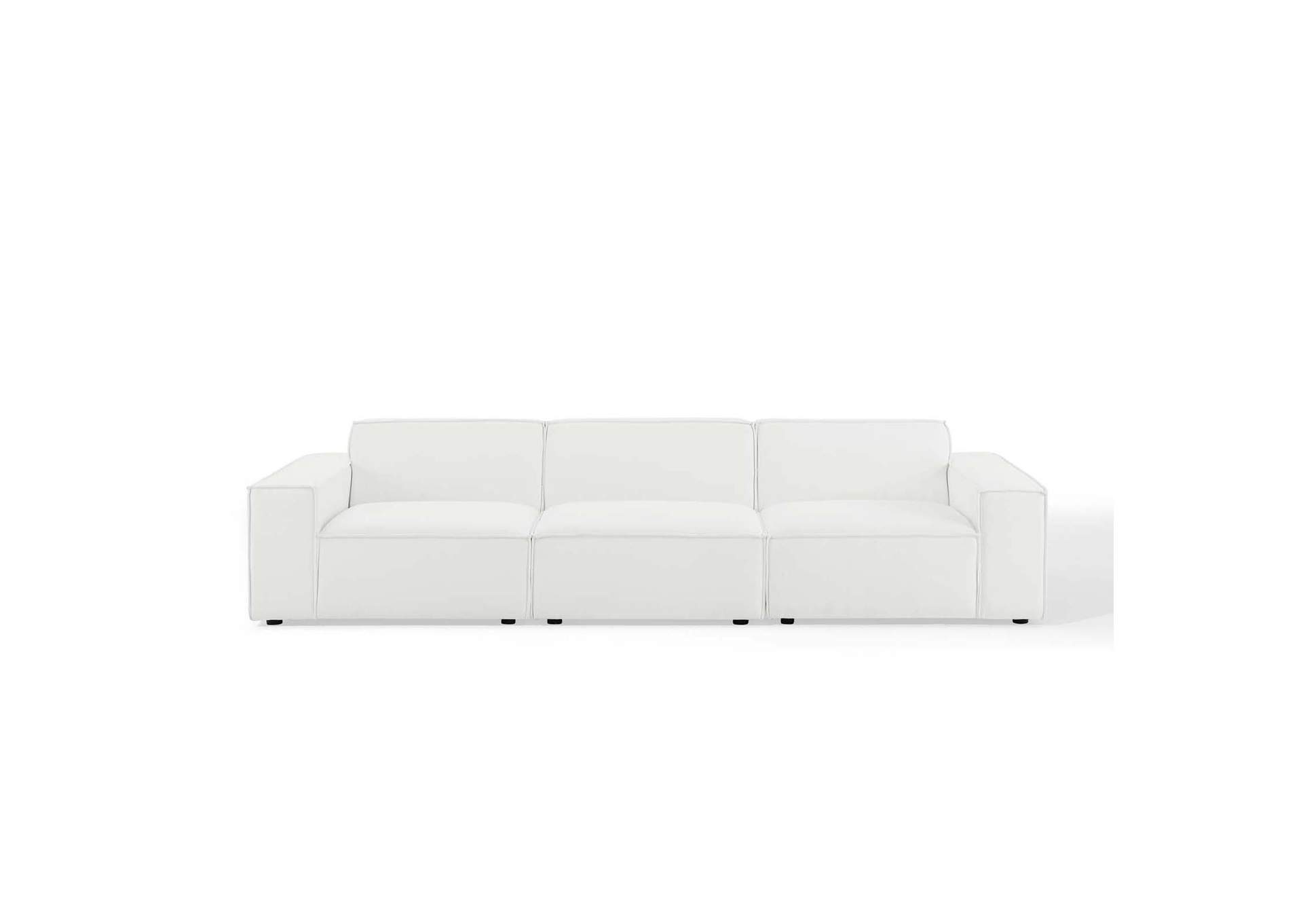 White Restore 3-Piece Sectional Sofa,Modway