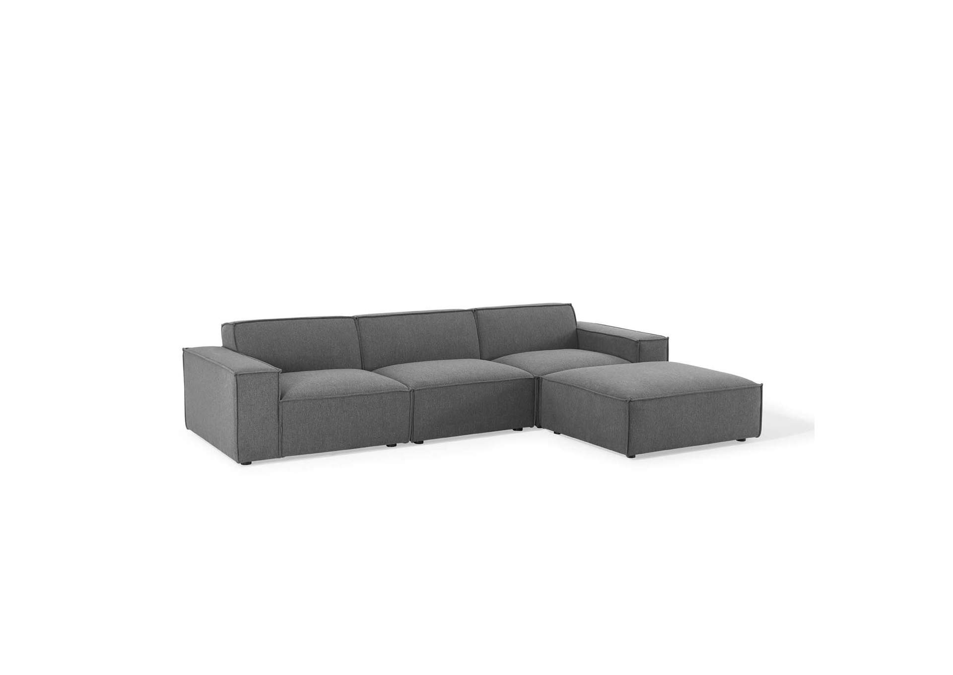 Charcoal Restore 4-Piece Sectional Sofa,Modway