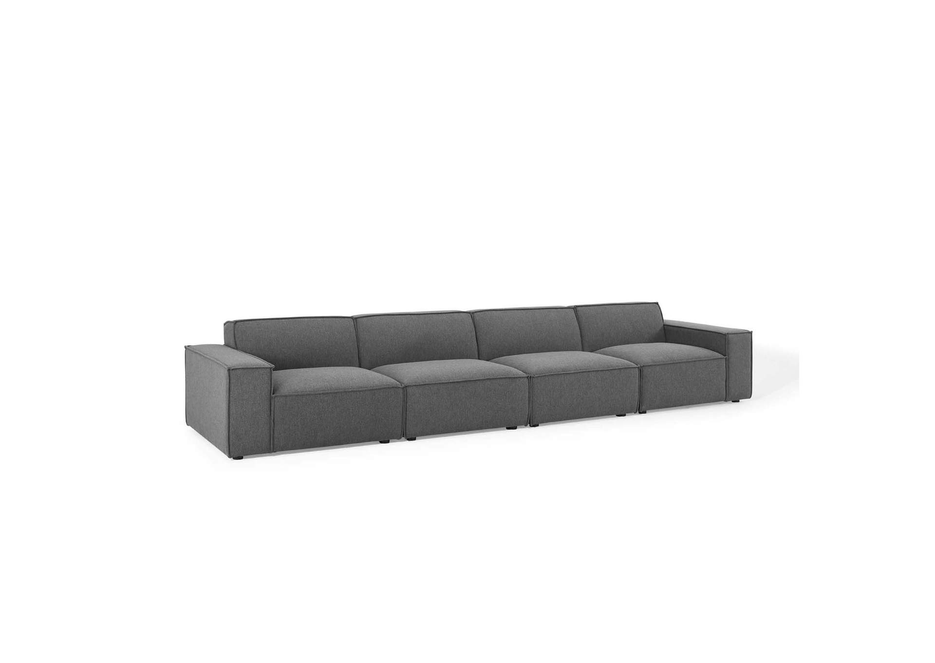 Charcoal Restore 4-Piece Sectional Sofa,Modway