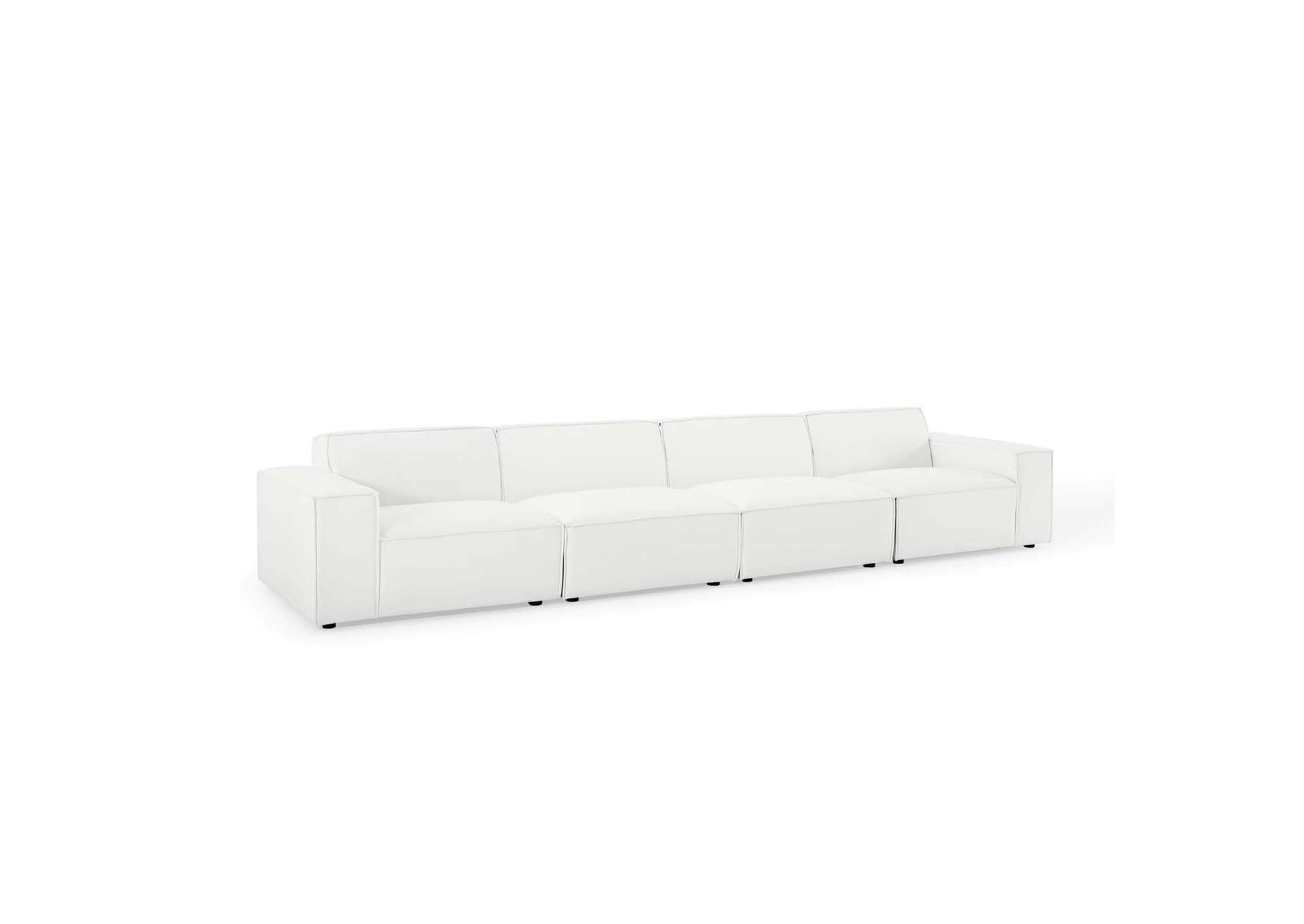 White Restore 4-Piece Sectional Sofa,Modway