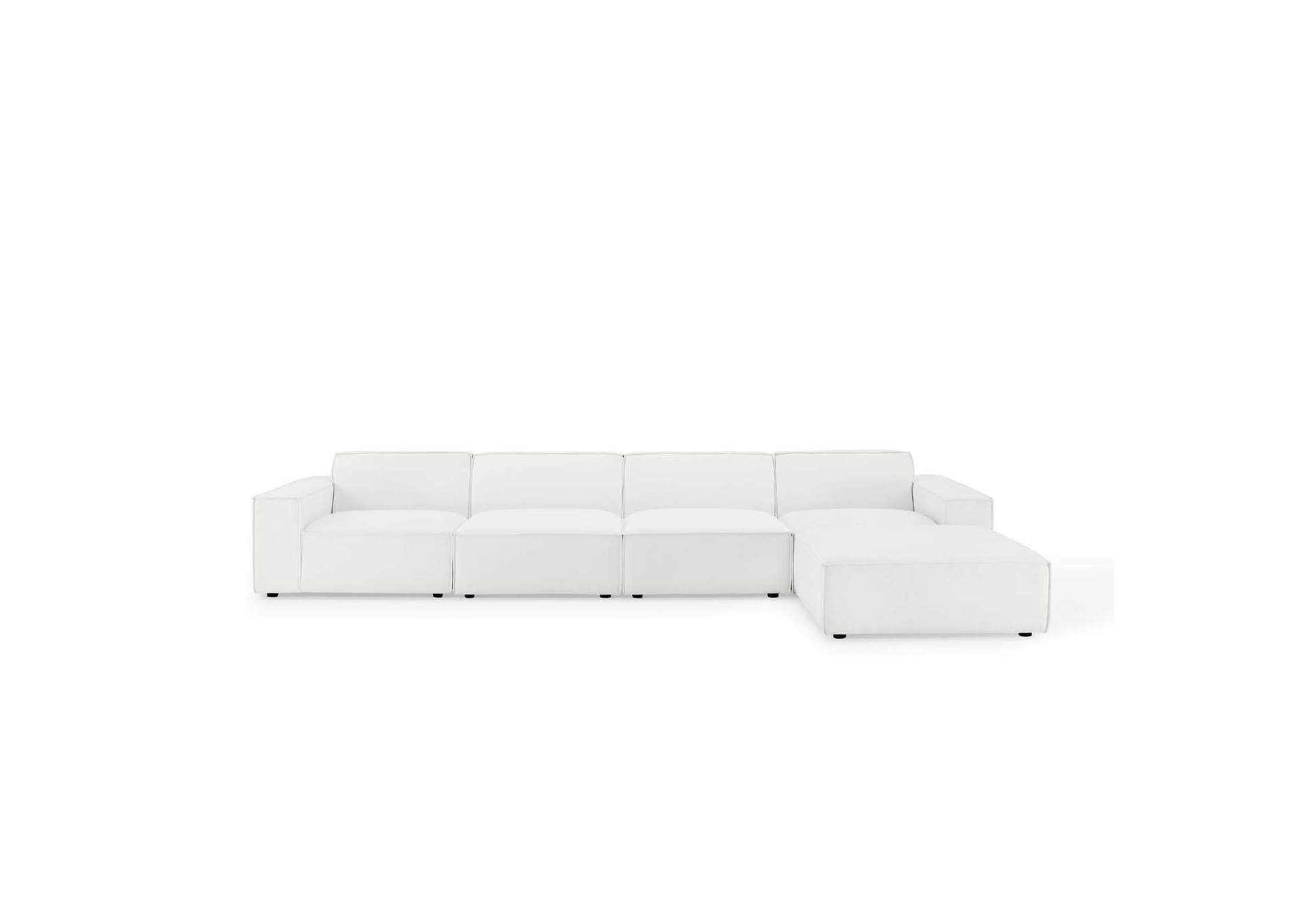 White Restore 5-Piece Sectional Sofa,Modway