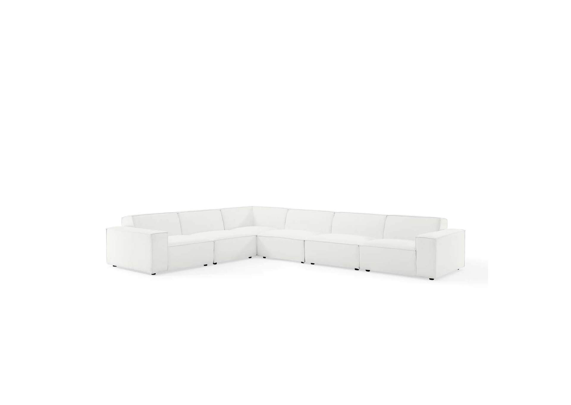 White Restore 6-Piece Sectional Sofa,Modway