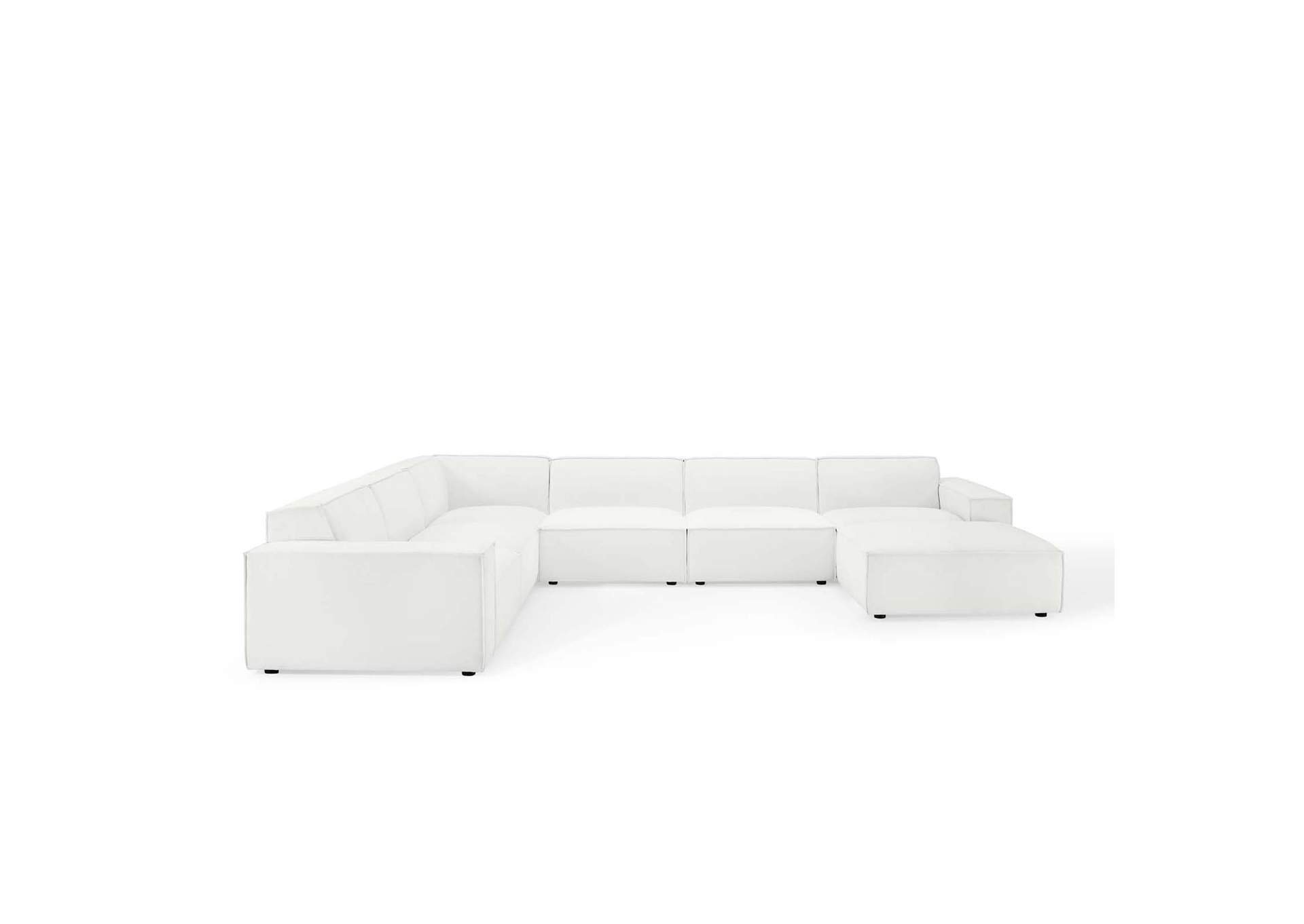 White Restore 7-Piece Sectional Sofa,Modway