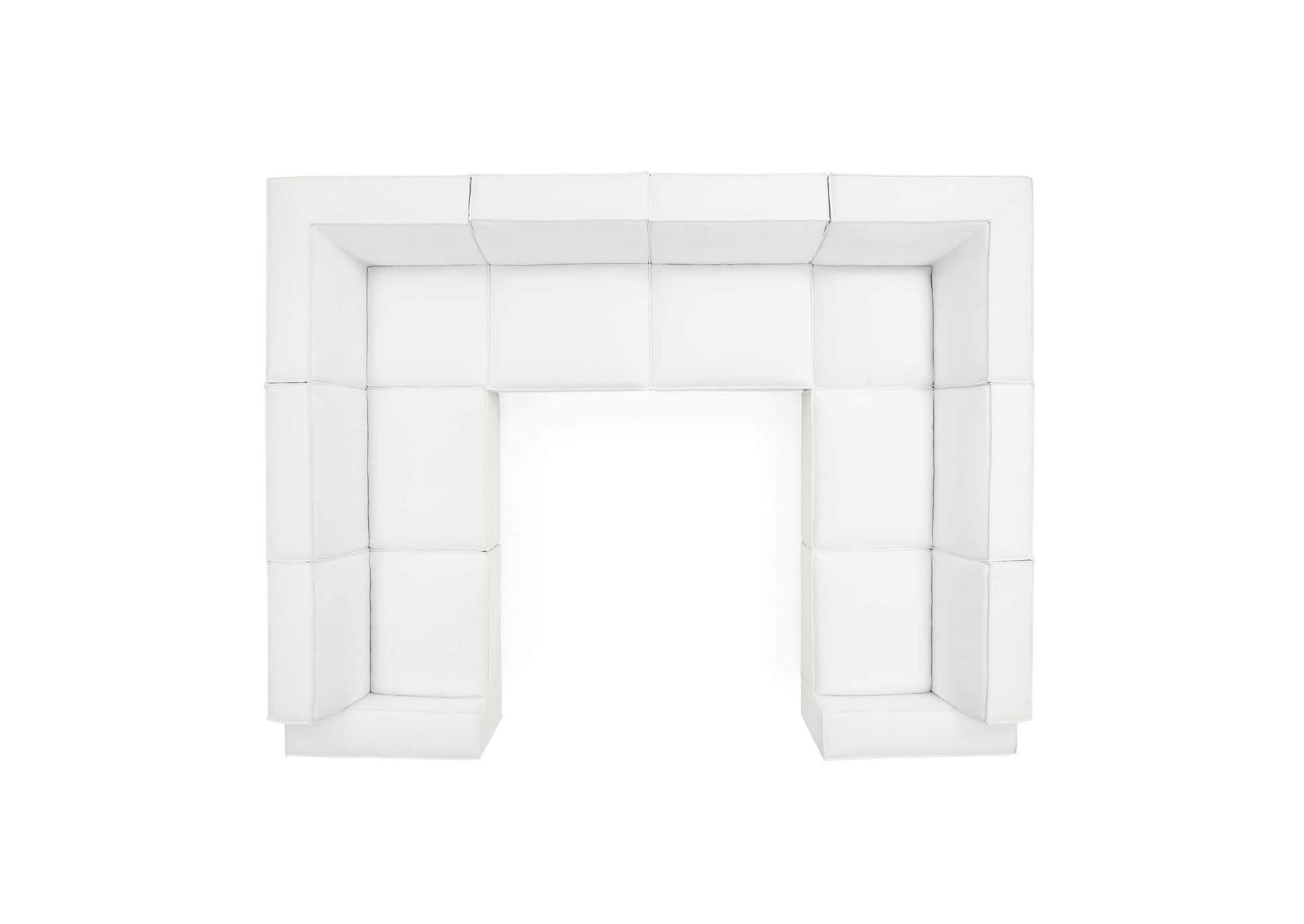 White Restore 8-Piece Sectional Sofa,Modway