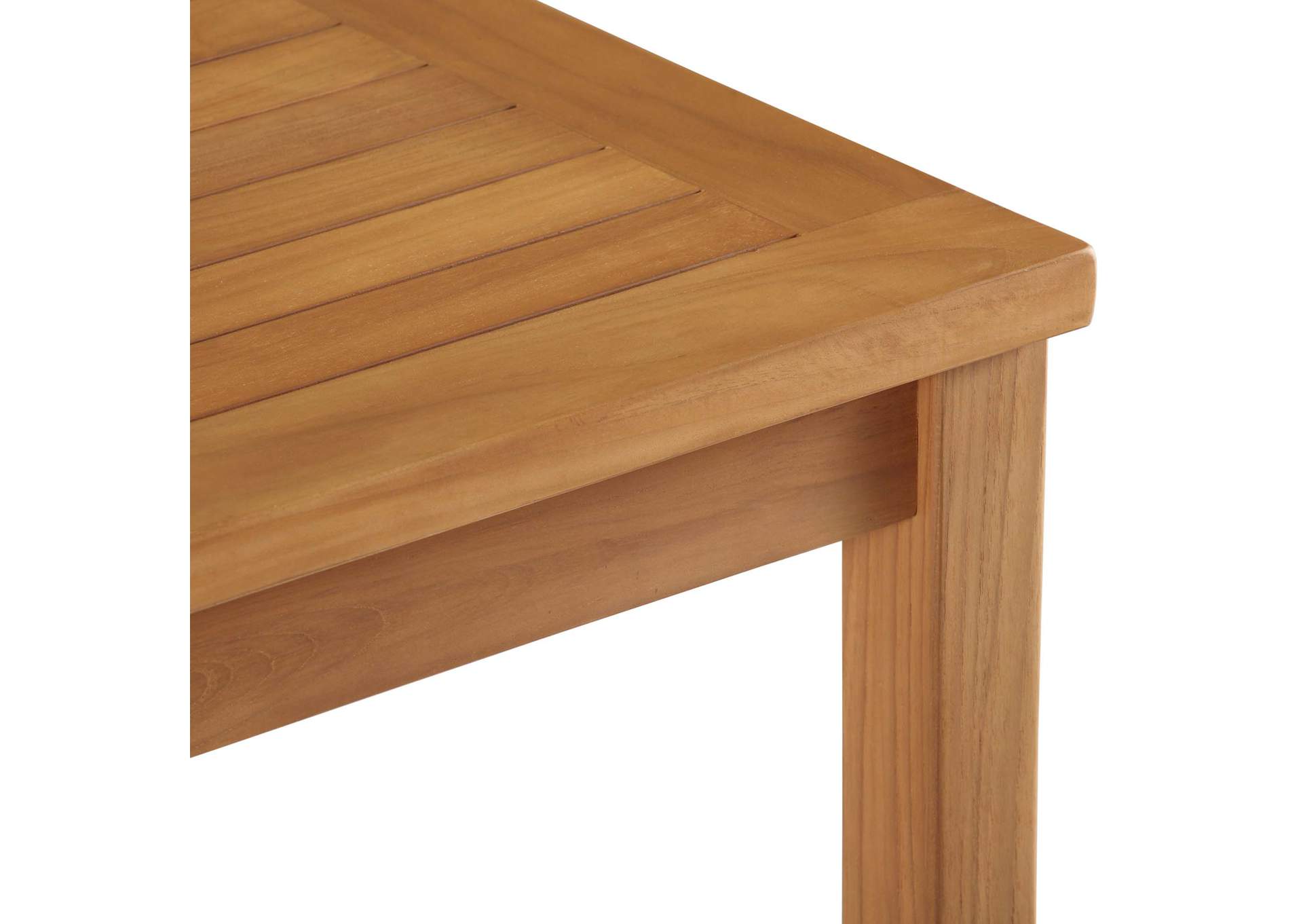 Natural Upland Outdoor Patio Teak Wood Coffee Table,Modway
