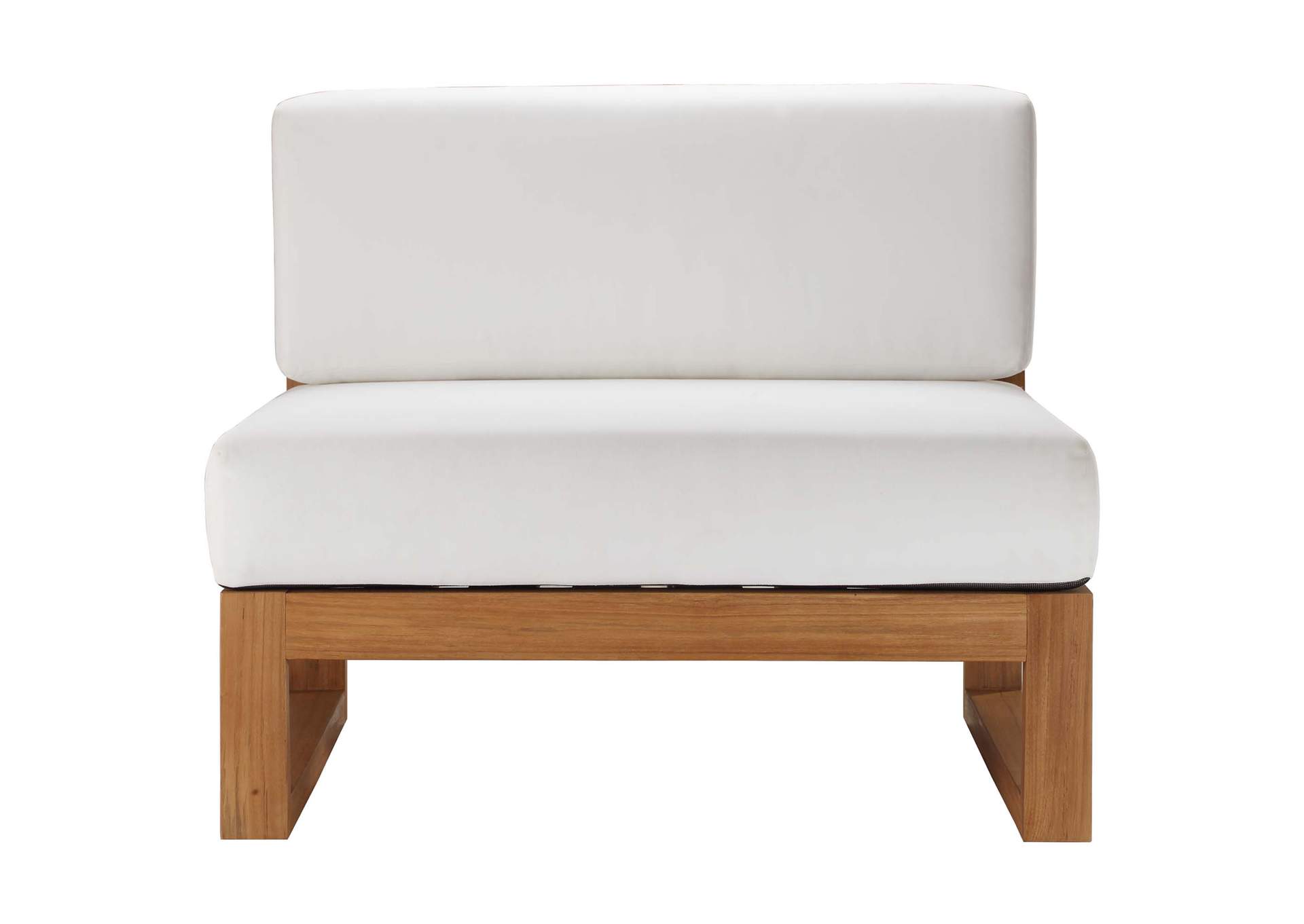 Upland Outdoor Patio Teak Wood Armless Chair,Modway