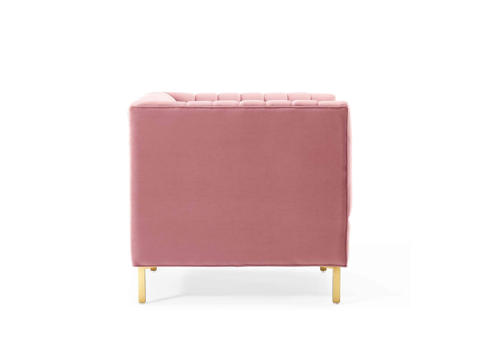 Dusty Rose Shift Channel Tufted Performance Velvet Arm Chair,Modway